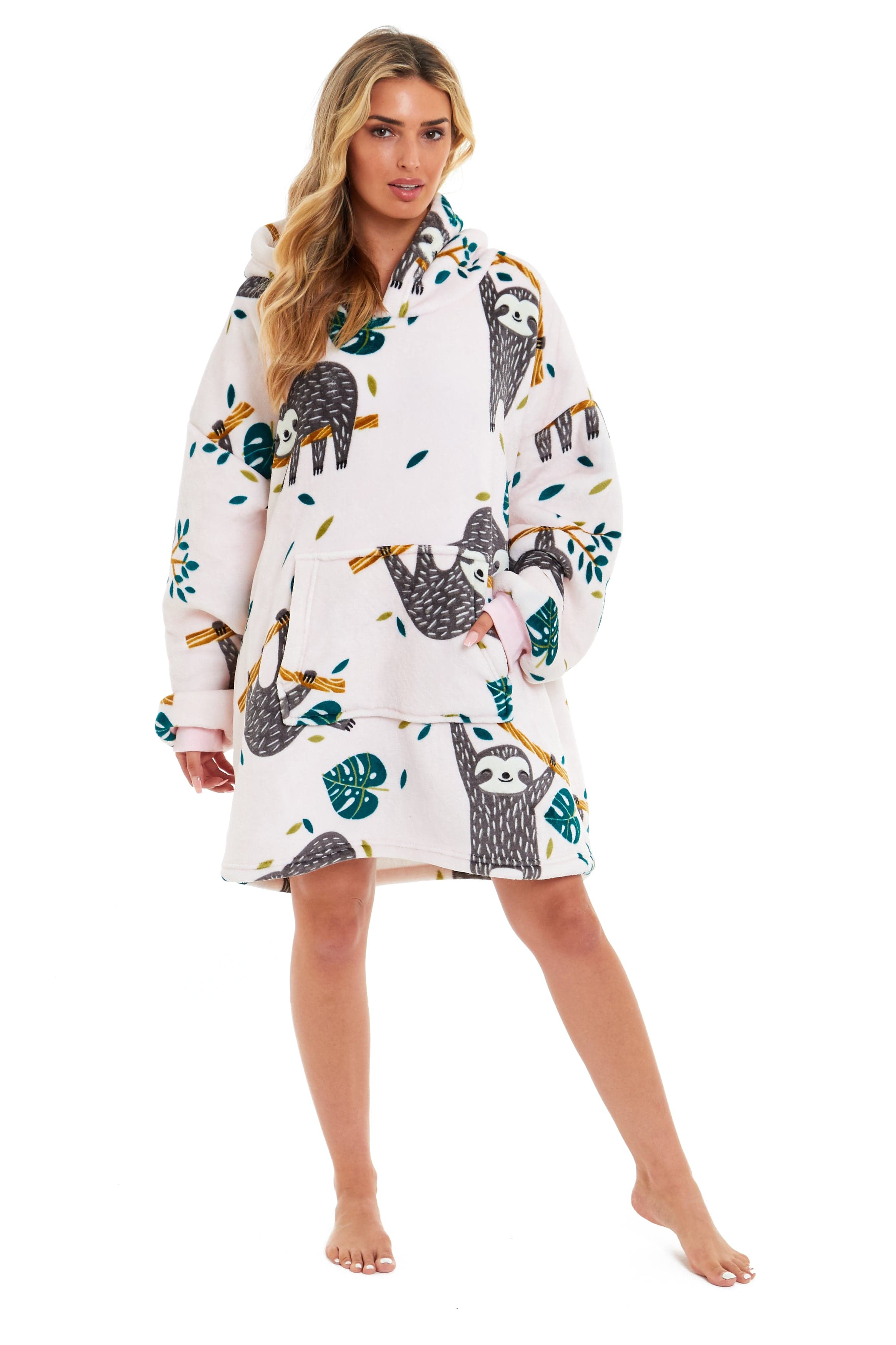 OLIVIA ROCCO Sloth Hooded Blanket – Oversized Sherpa Fleece 6XL Hoodie