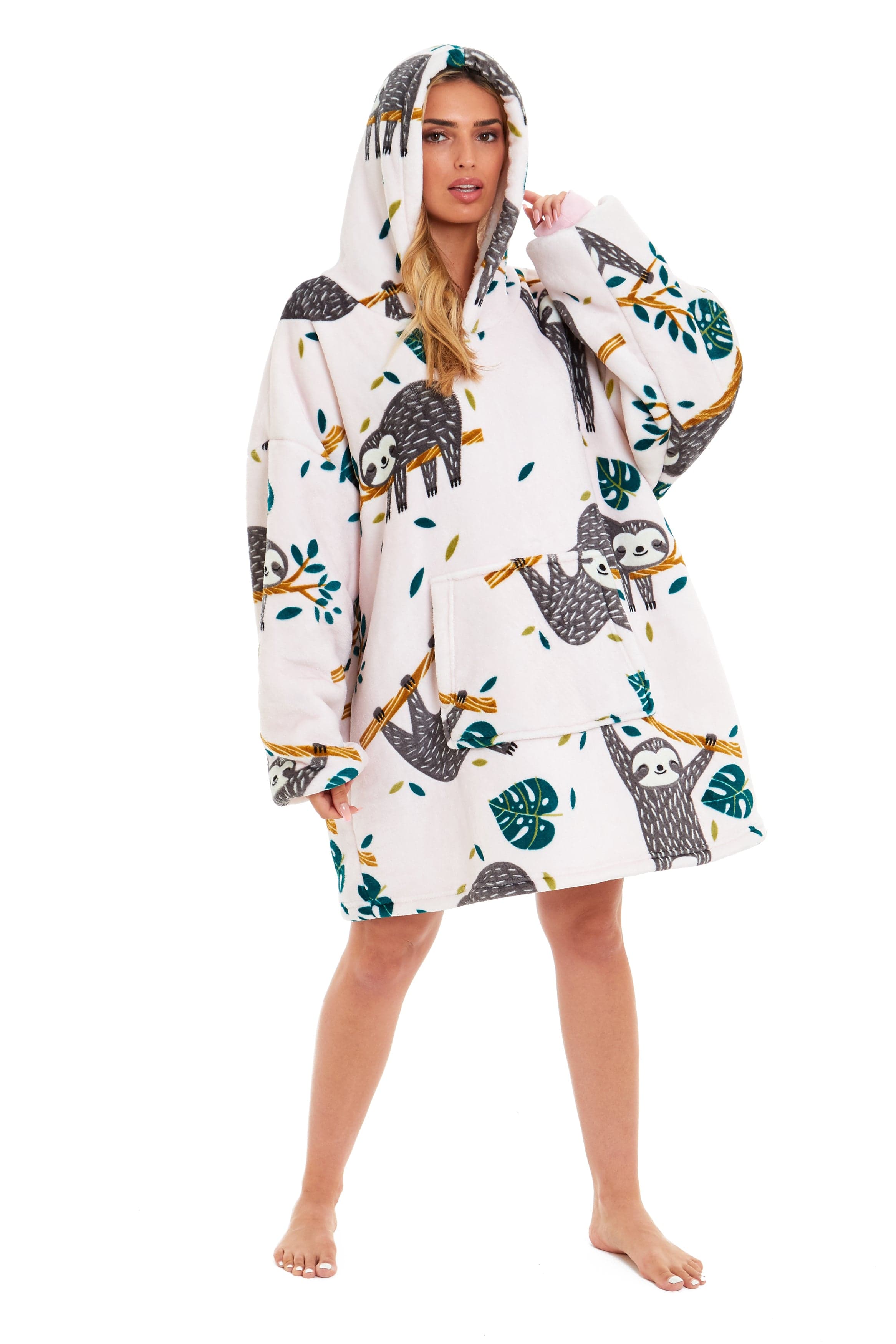 OLIVIA ROCCO Sloth Hooded Blanket – Oversized Sherpa Fleece 6XL Hoodie
