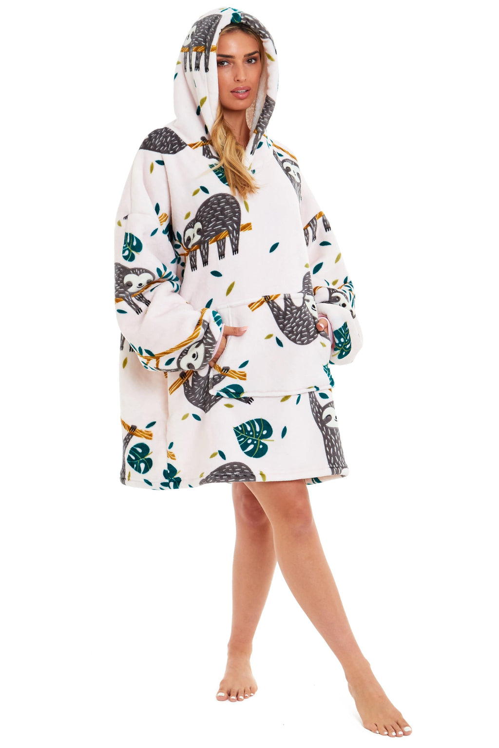 OLIVIA ROCCO Sloth Hooded Blanket – Oversized Sherpa Fleece 6XL Hoodie