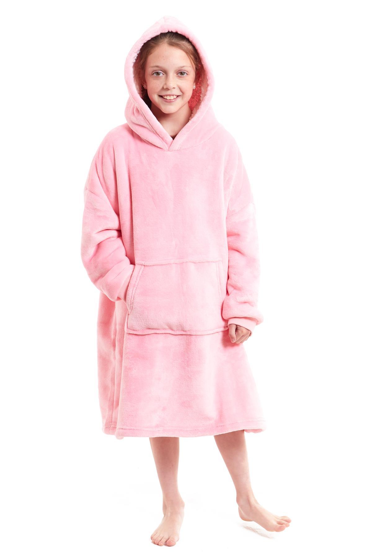 OLIVIA ROCCO Kids Oversized Hooded Blanket – Sherpa Fleece Hoodie