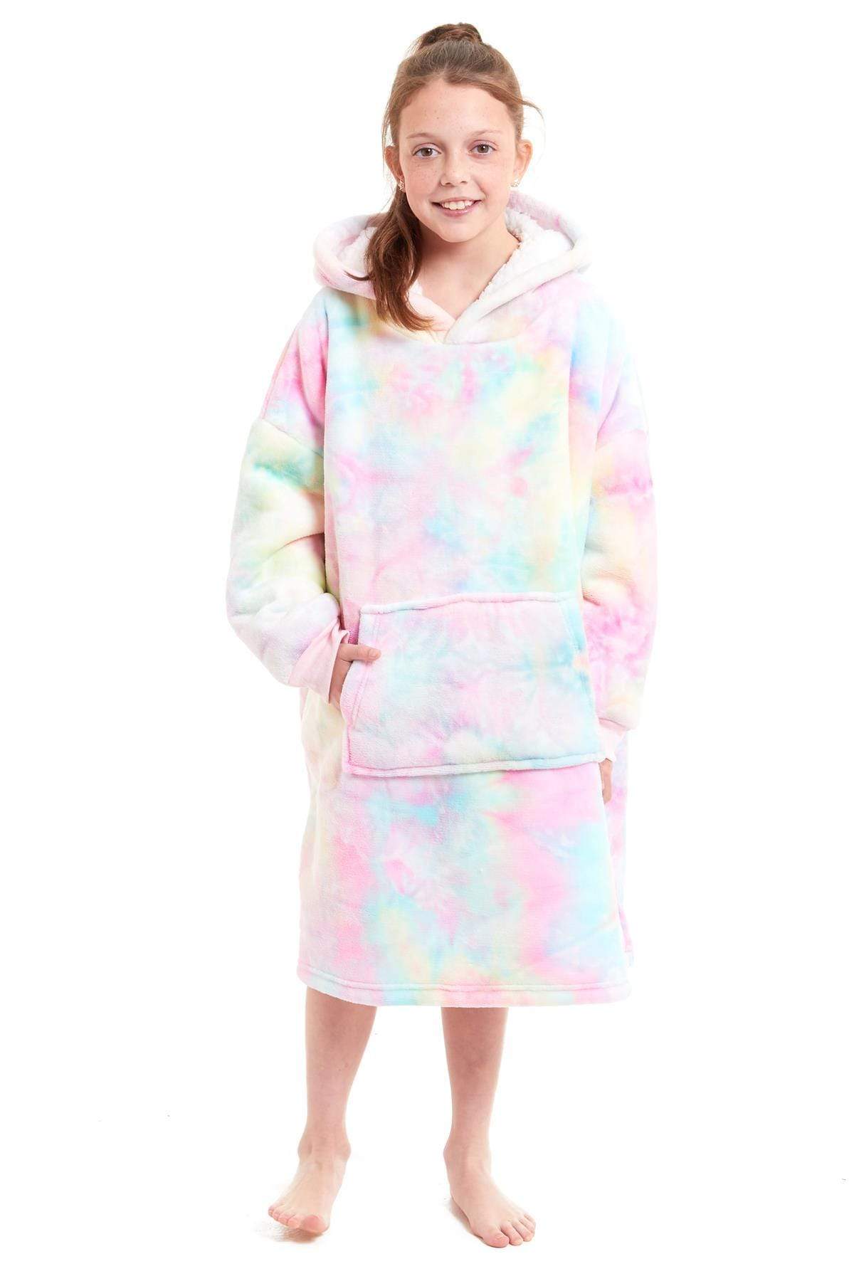 OLIVIA ROCCO Kids Oversized Hooded Blanket – Sherpa Fleece Hoodie