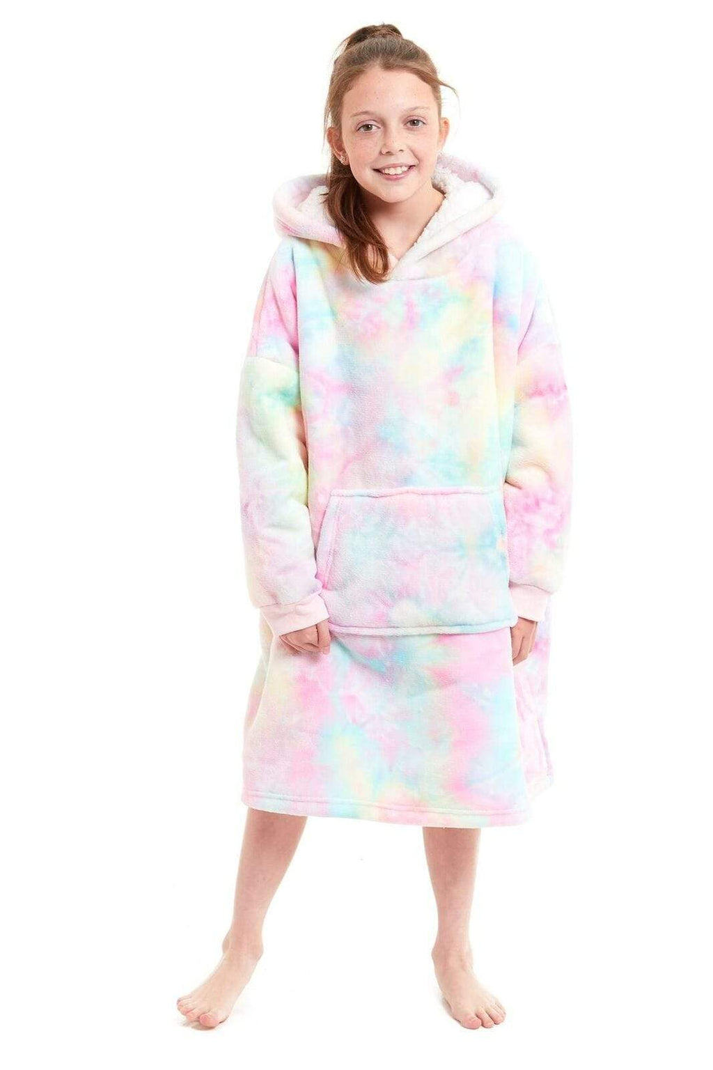 OLIVIA ROCCO Kids Oversized Hooded Blanket – Sherpa Fleece Hoodie