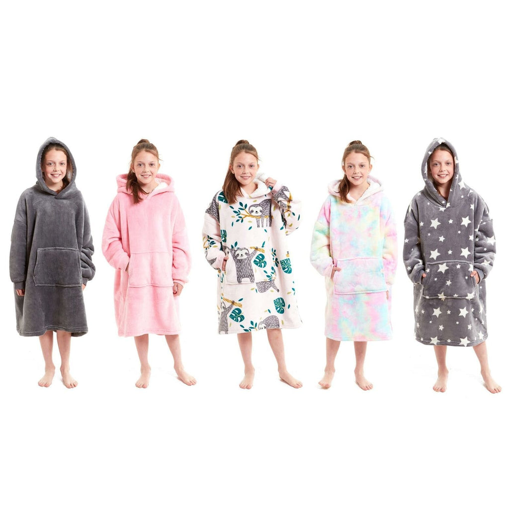 OLIVIA ROCCO Kids Oversized Hooded Blanket – Sherpa Fleece Hoodie