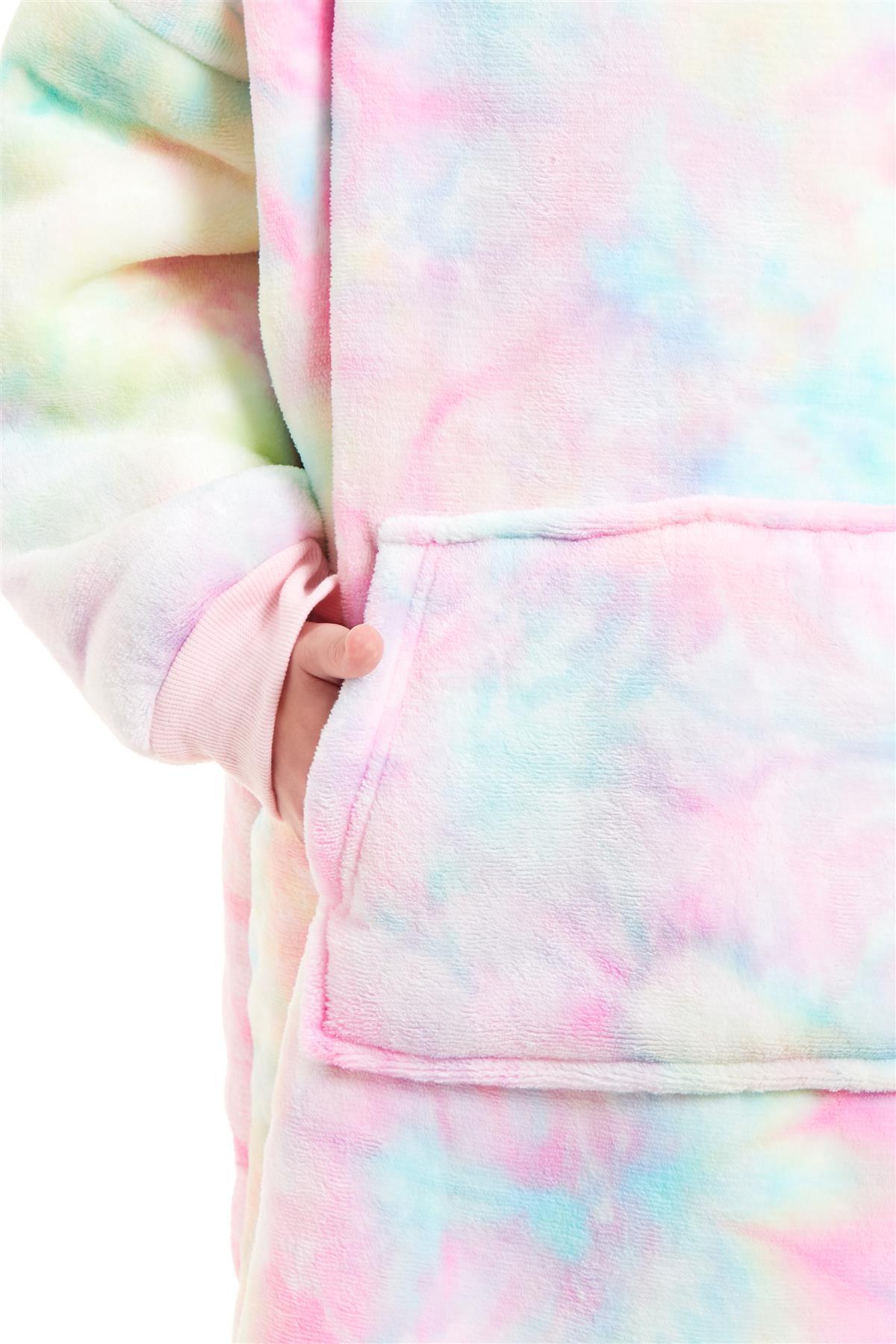 OLIVIA ROCCO Kids Oversized Hooded Blanket – Sherpa Fleece Hoodie