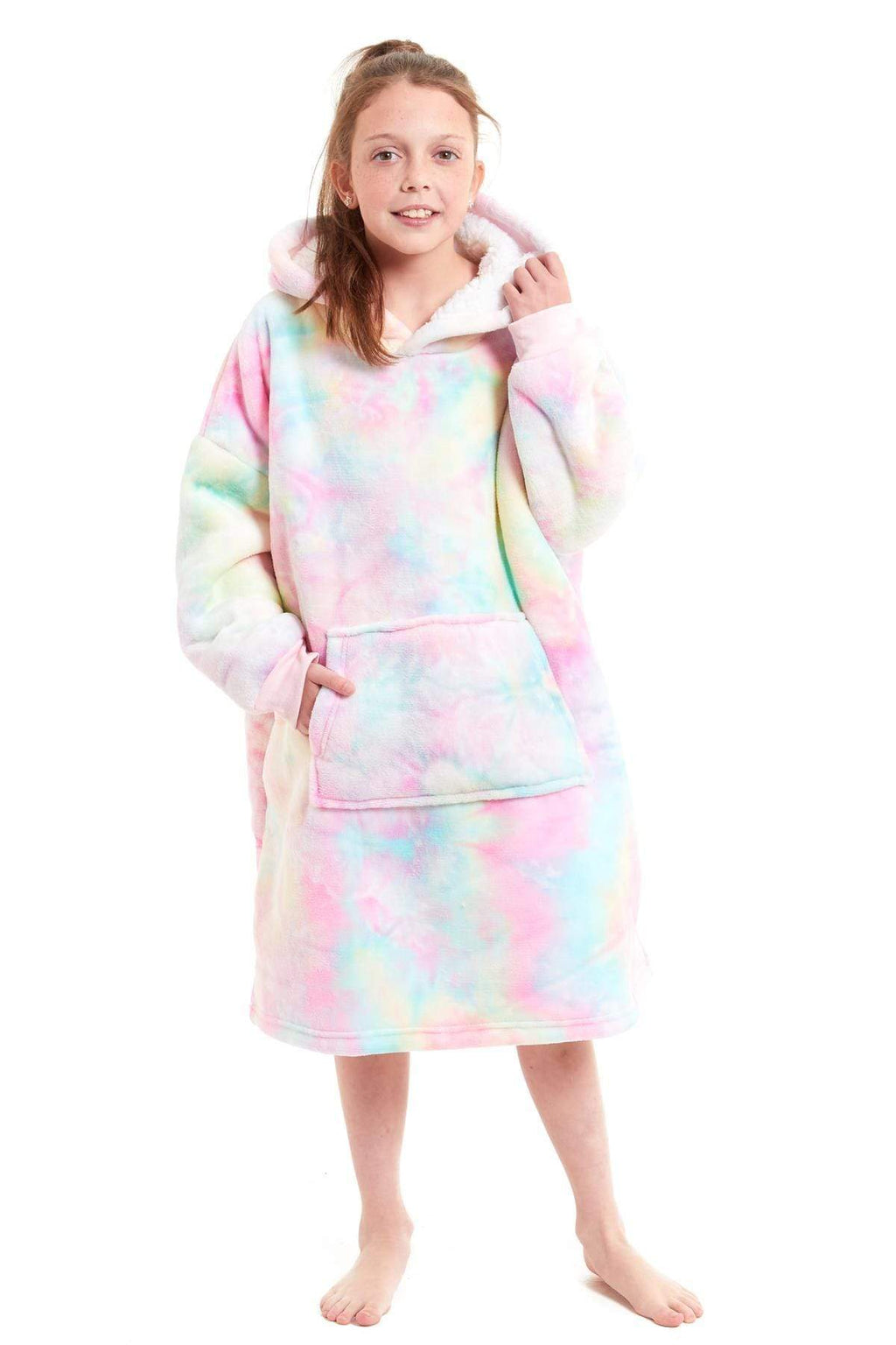OLIVIA ROCCO Kids Oversized Hooded Blanket – Sherpa Fleece Hoodie