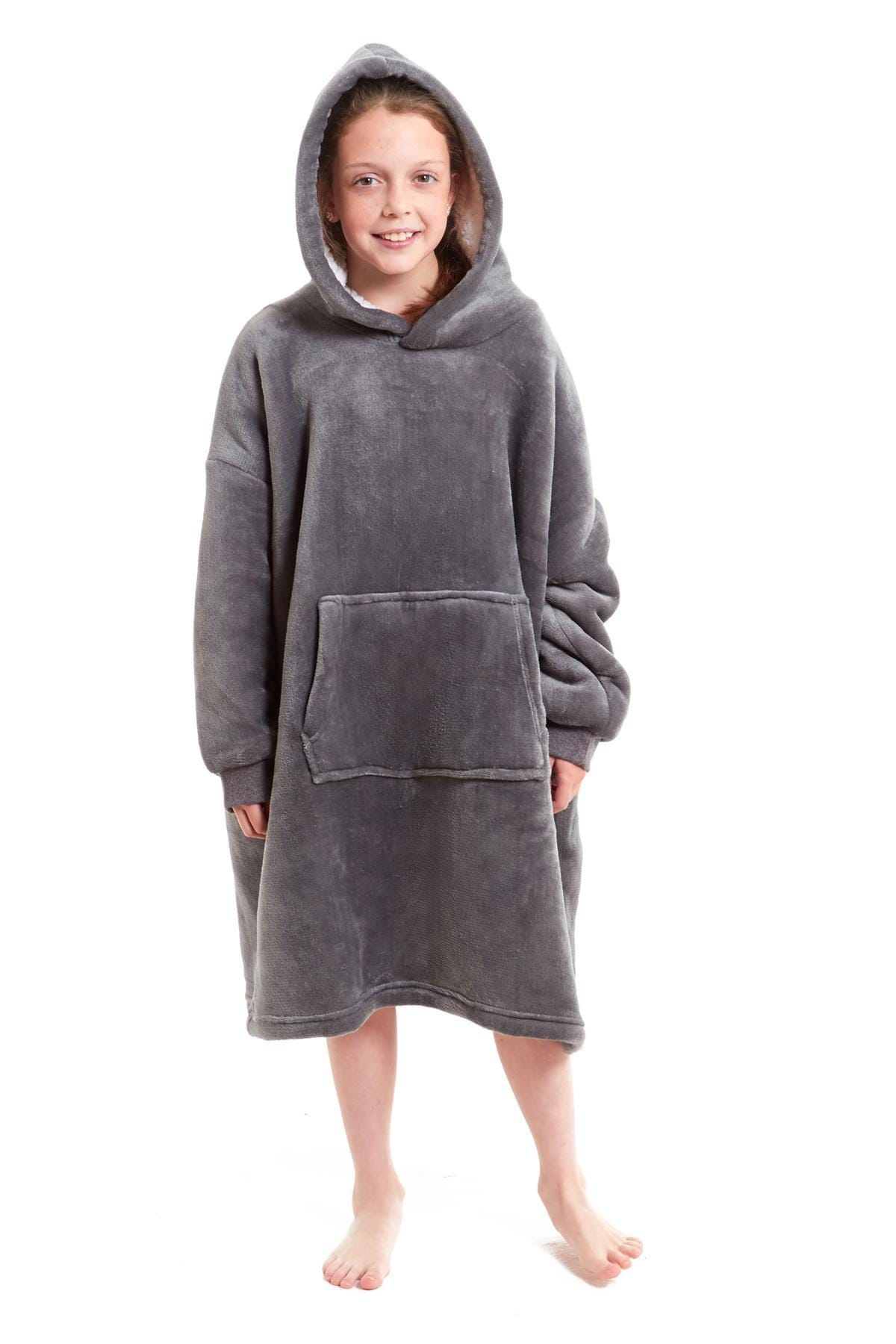 OLIVIA ROCCO Kids Oversized Hooded Blanket – Sherpa Fleece Hoodie