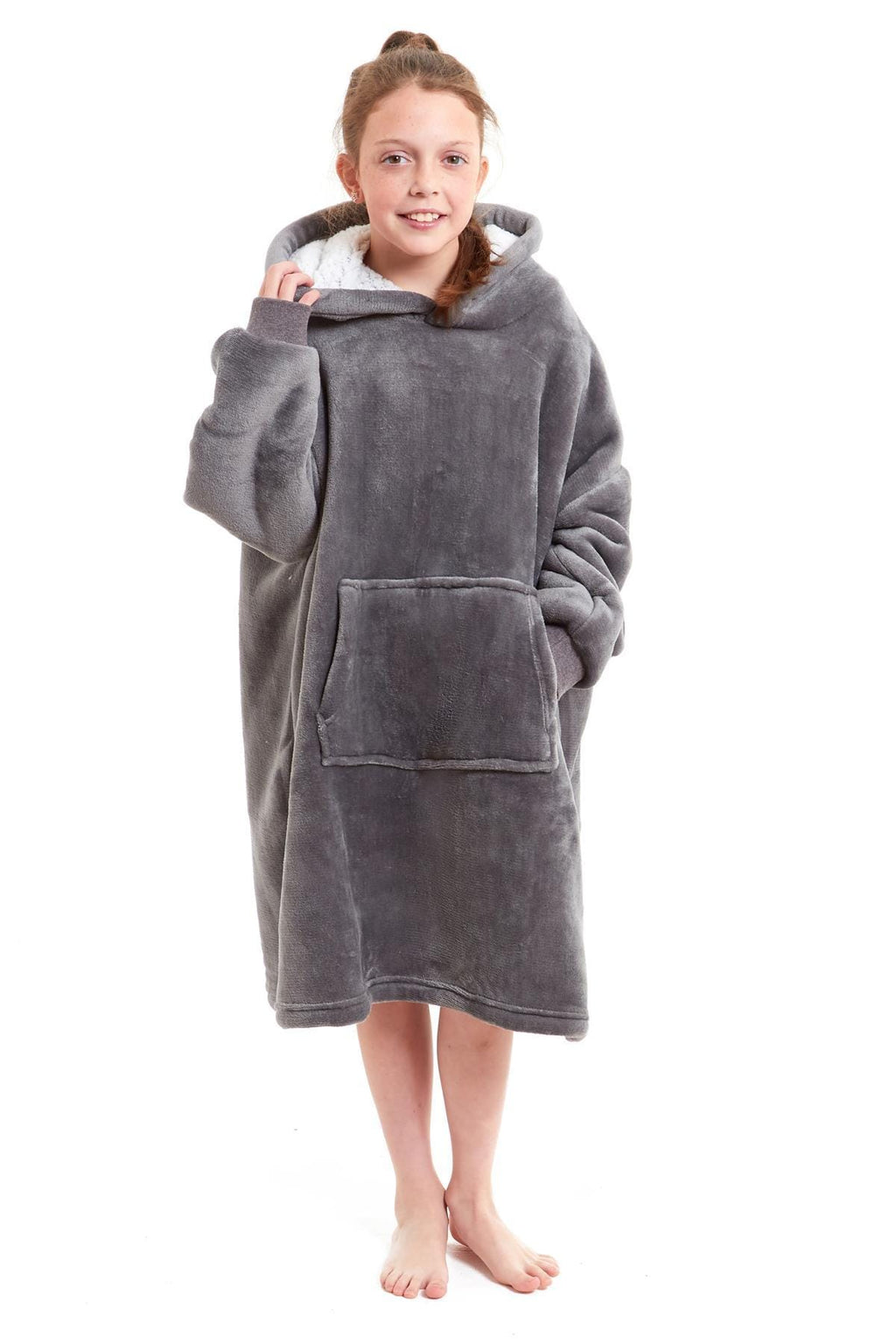 OLIVIA ROCCO Kids Oversized Hooded Blanket – Sherpa Fleece Hoodie