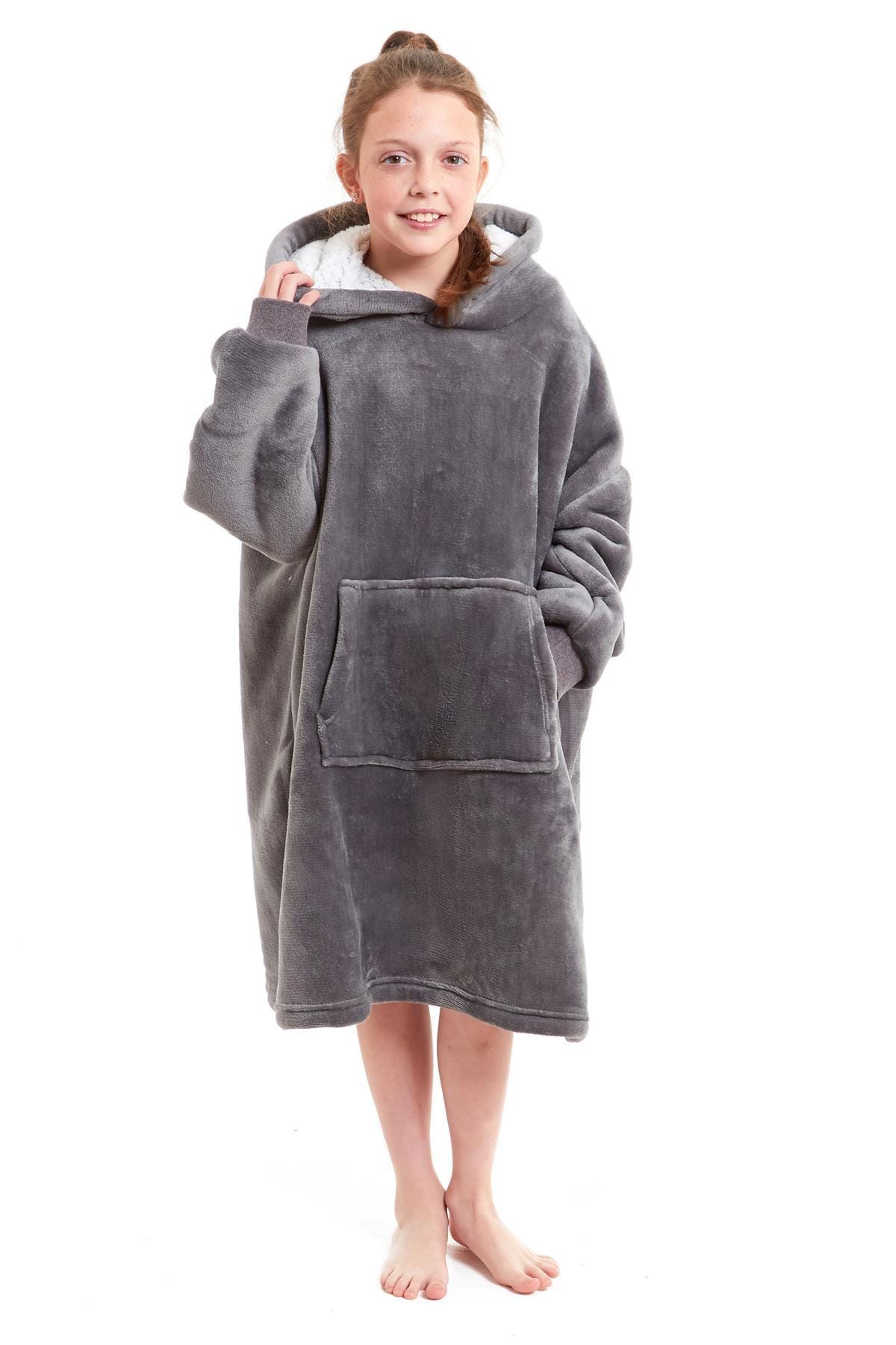 OLIVIA ROCCO Kids Oversized Hooded Blanket – Sherpa Fleece Hoodie