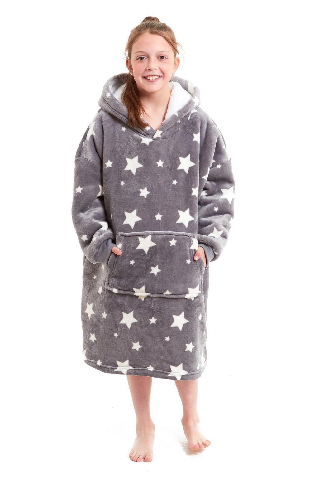 OLIVIA ROCCO Kids Oversized Hooded Blanket – Sherpa Fleece Hoodie
