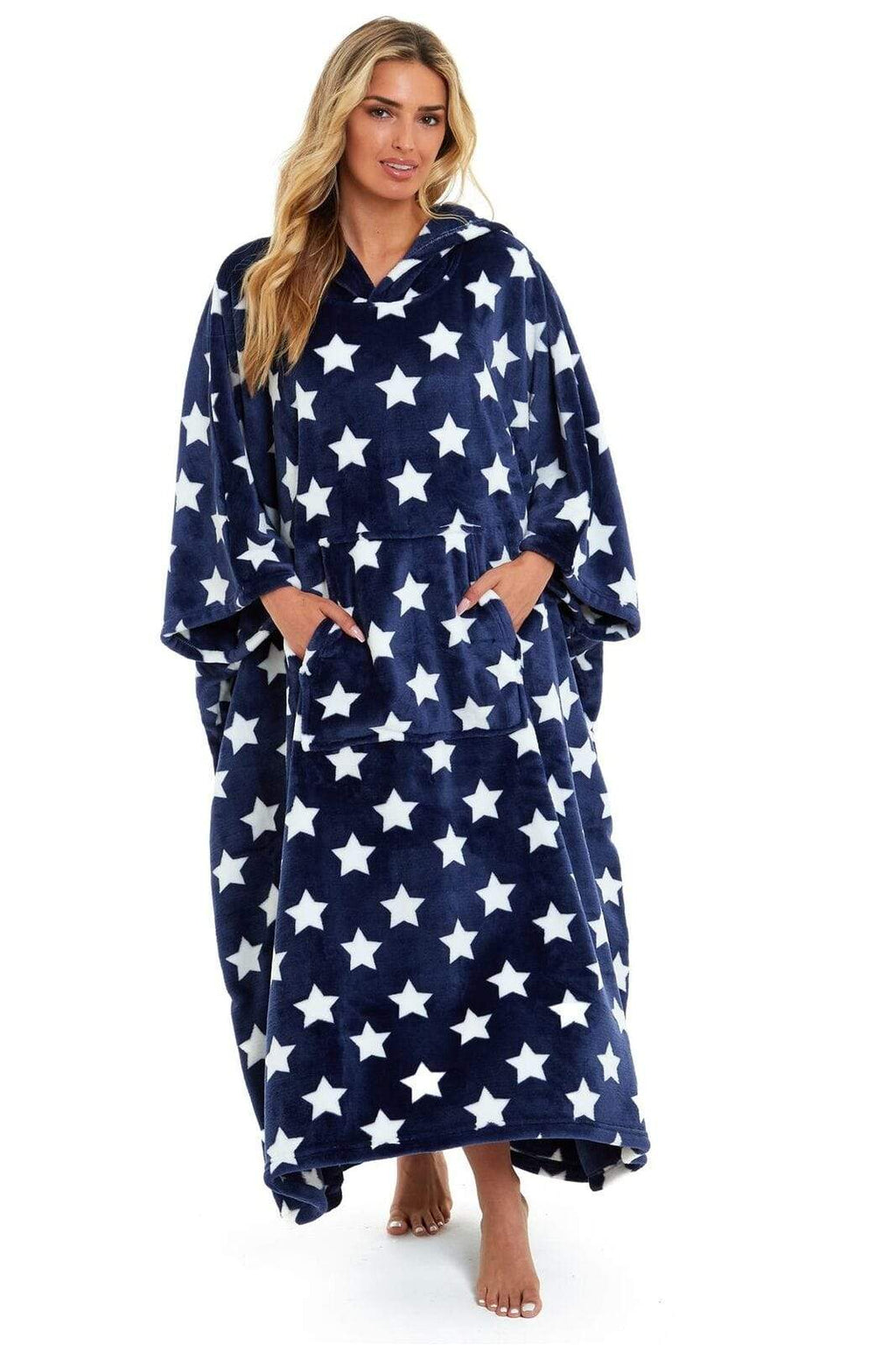 OLIVIA ROCCO Wearable Hooded Blanket – Oversized Plush Fleece Poncho