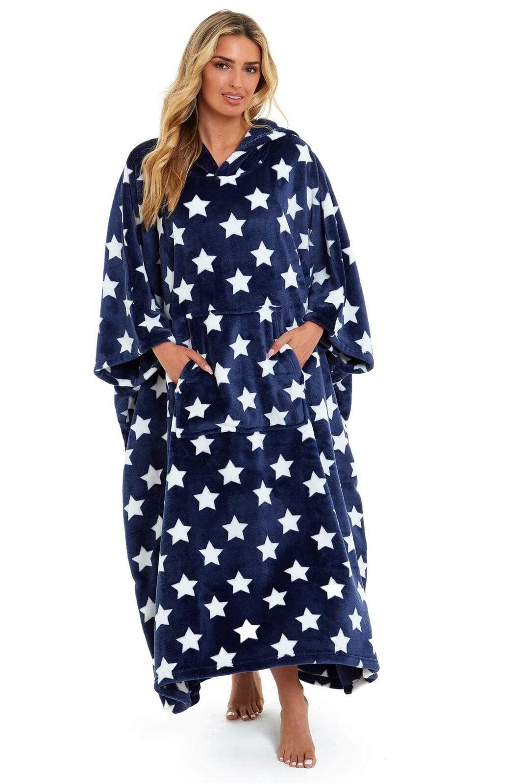 OLIVIA ROCCO Wearable Hooded Blanket – Oversized Plush Fleece Poncho