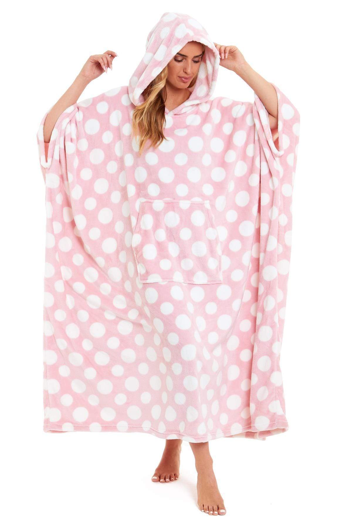 OLIVIA ROCCO Wearable Hooded Blanket – Oversized Plush Fleece Poncho