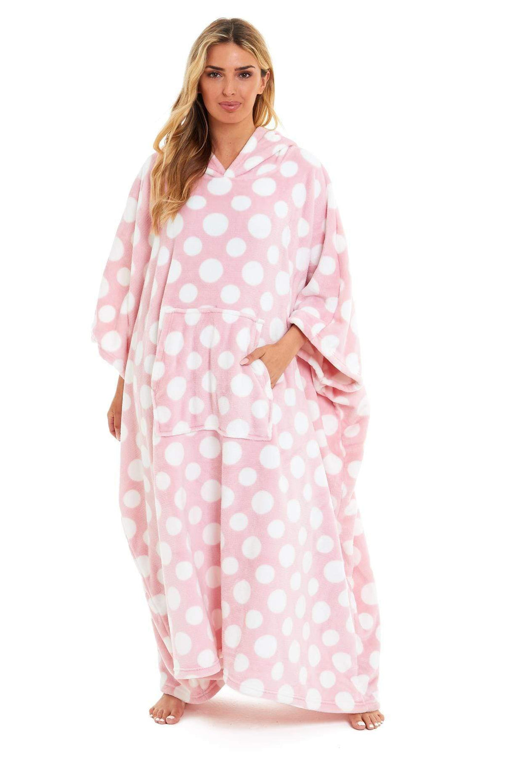 OLIVIA ROCCO Wearable Hooded Blanket – Oversized Plush Fleece Poncho