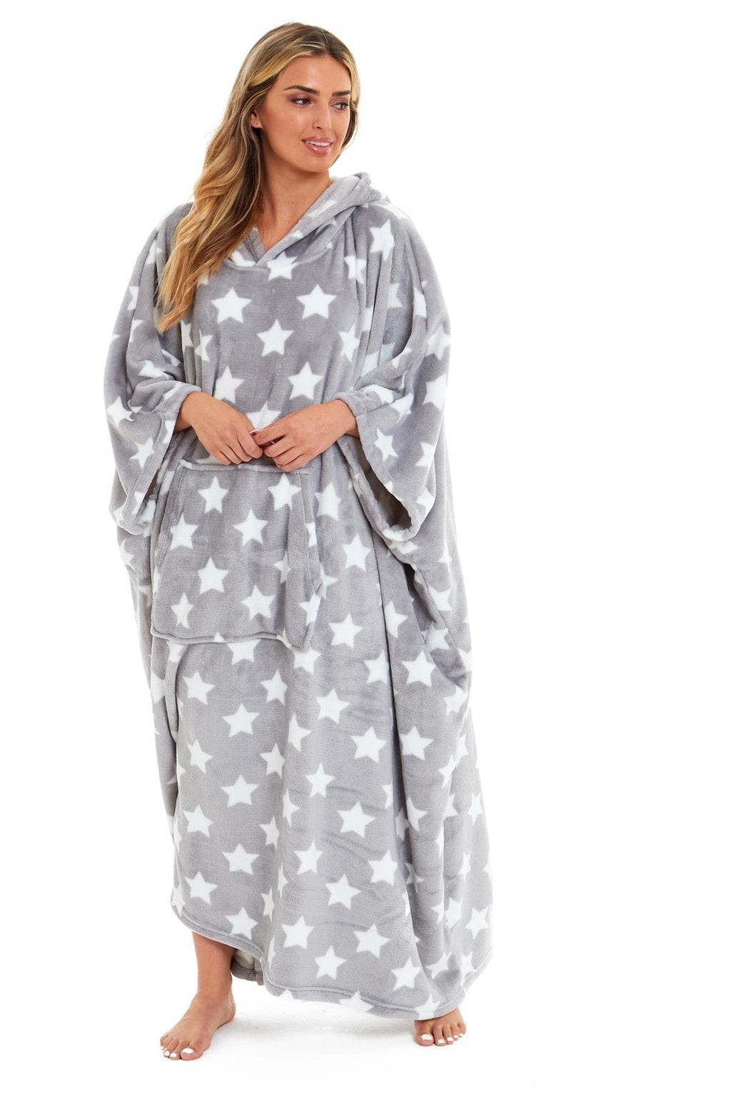 OLIVIA ROCCO Wearable Hooded Blanket – Oversized Plush Fleece Poncho