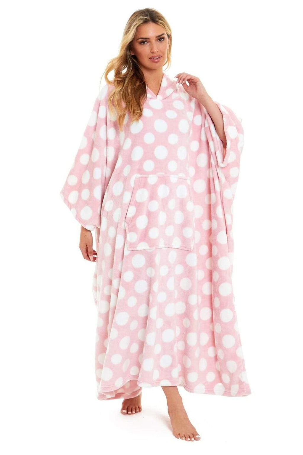 OLIVIA ROCCO Wearable Hooded Blanket – Oversized Plush Fleece Poncho
