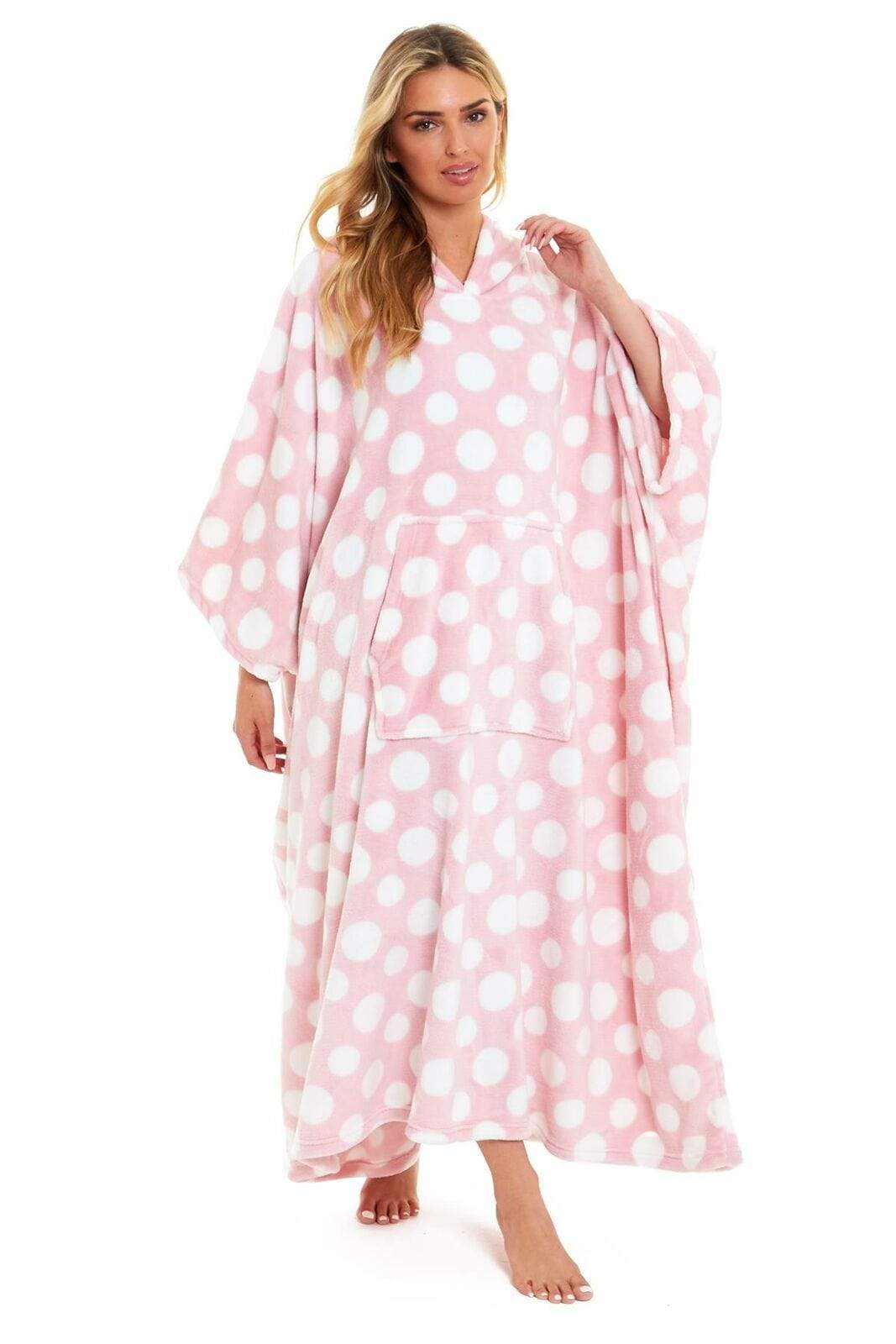 OLIVIA ROCCO Wearable Hooded Blanket – Oversized Plush Fleece Poncho