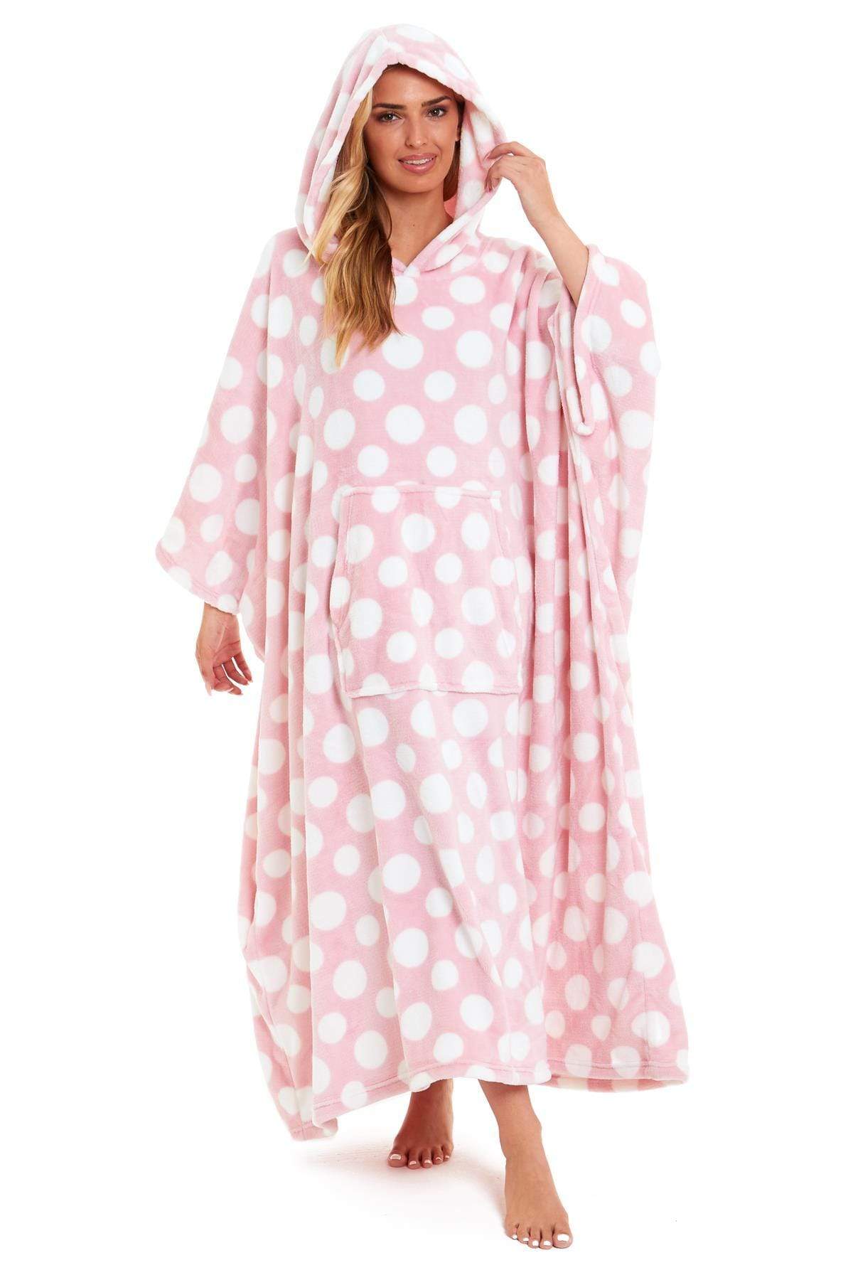 OLIVIA ROCCO Wearable Hooded Blanket – Oversized Plush Fleece Poncho