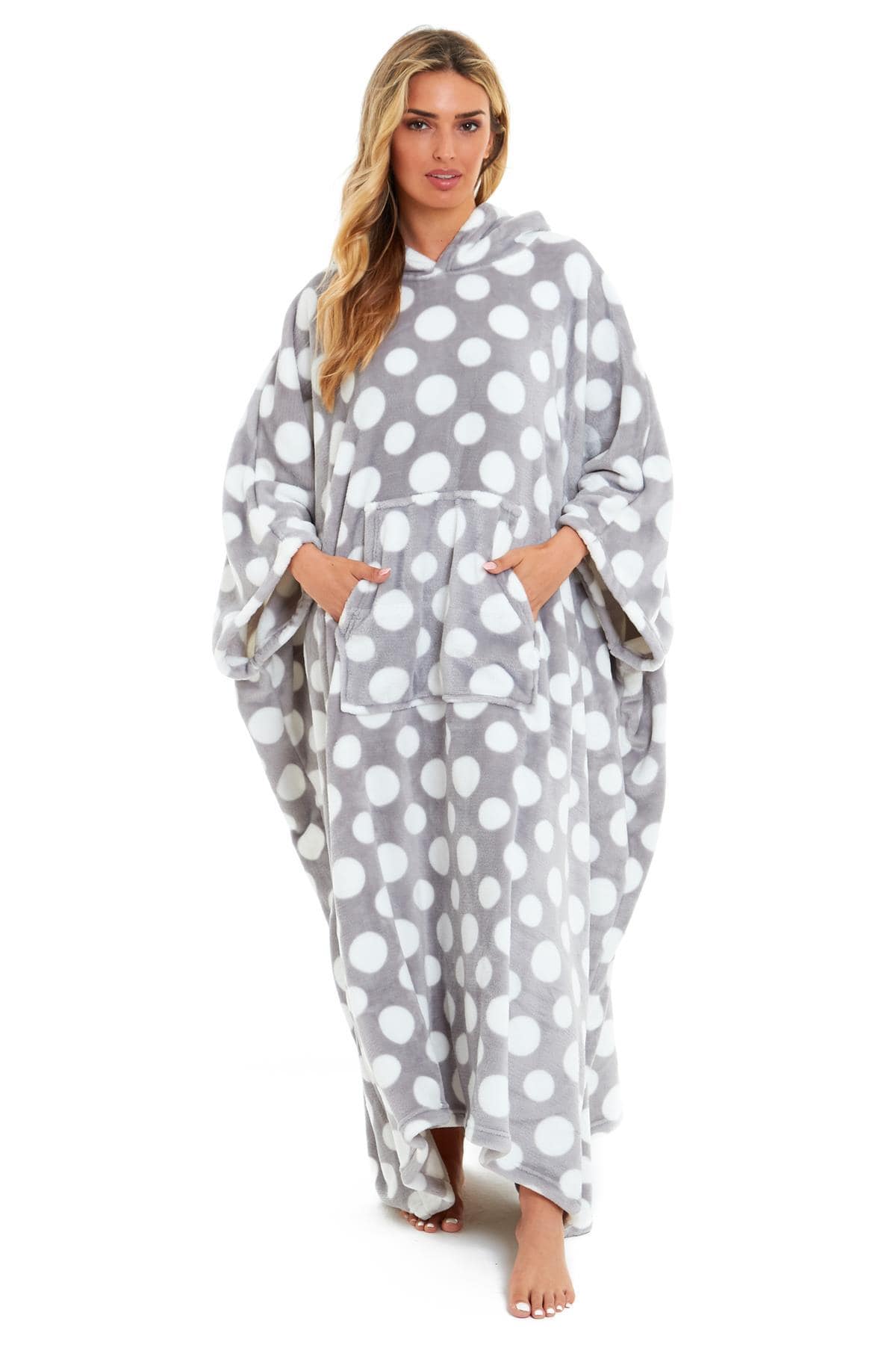 OLIVIA ROCCO Wearable Hooded Blanket – Oversized Plush Fleece Poncho