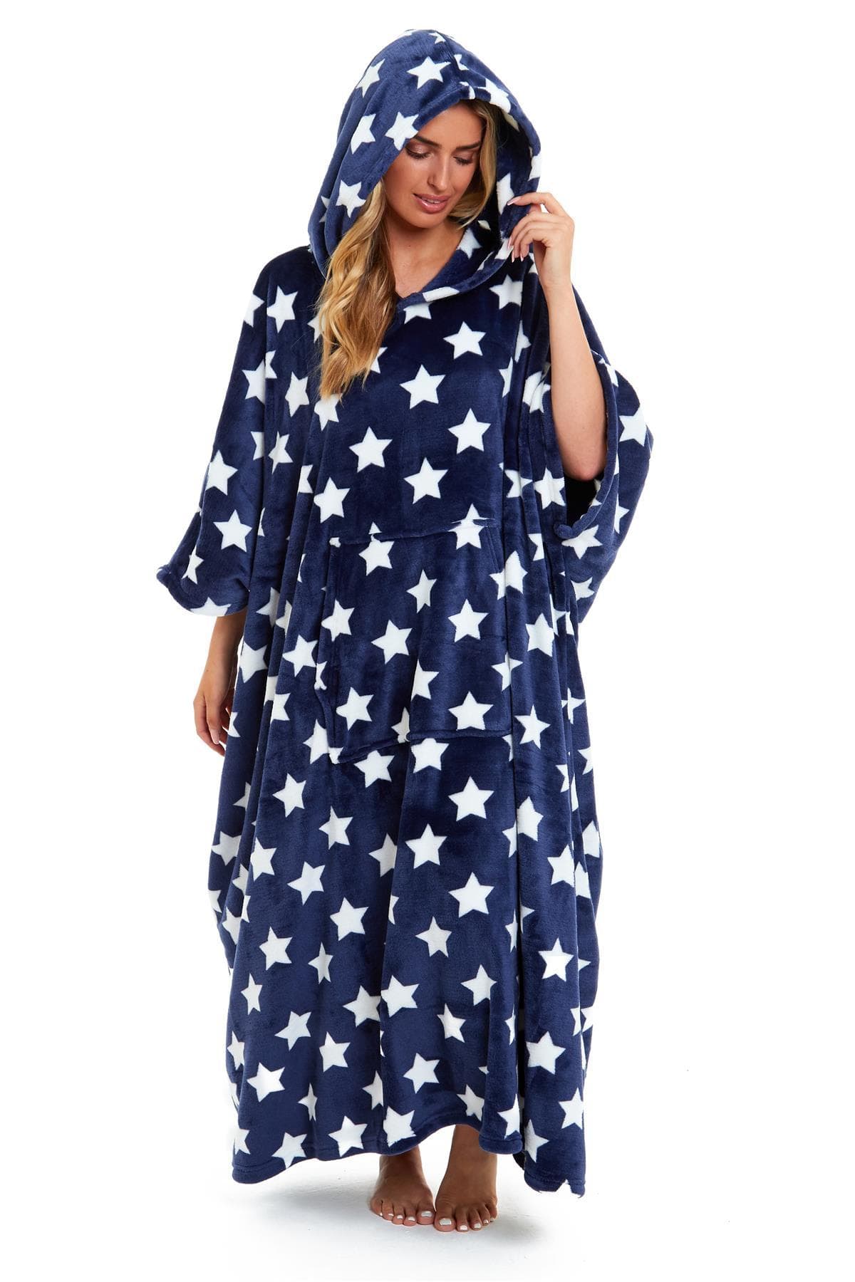 OLIVIA ROCCO Wearable Hooded Blanket – Oversized Plush Fleece Poncho