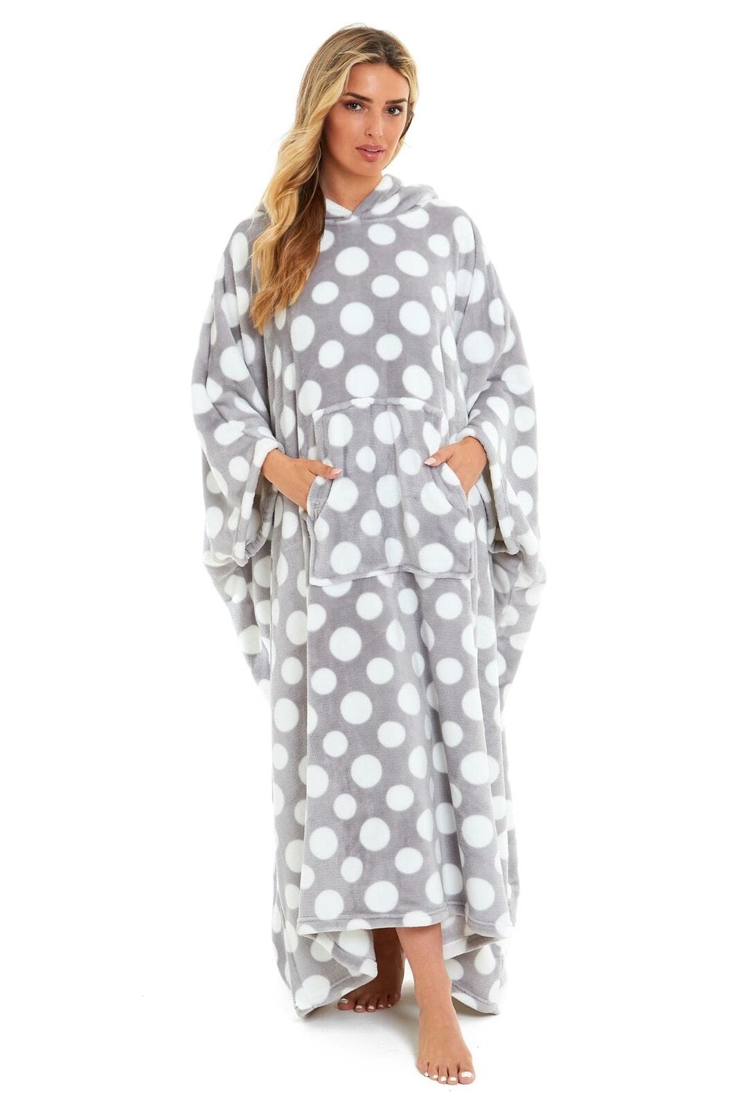 OLIVIA ROCCO Wearable Hooded Blanket – Oversized Plush Fleece Poncho