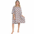 OLIVIA ROCCO Highland Cow Cotton Oversized Nightdress – Cream Nightshirt