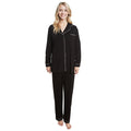 Daisy Dreamer Women's Black Pyjama Set – Soft Touch Button Up Nightwear