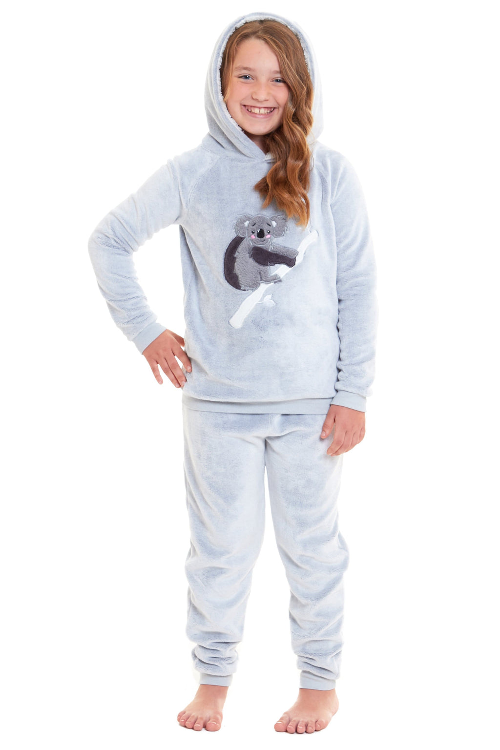 OLIVIA ROCCO Matching Mother Daughter Koala Plush Fleece Pyjama Set