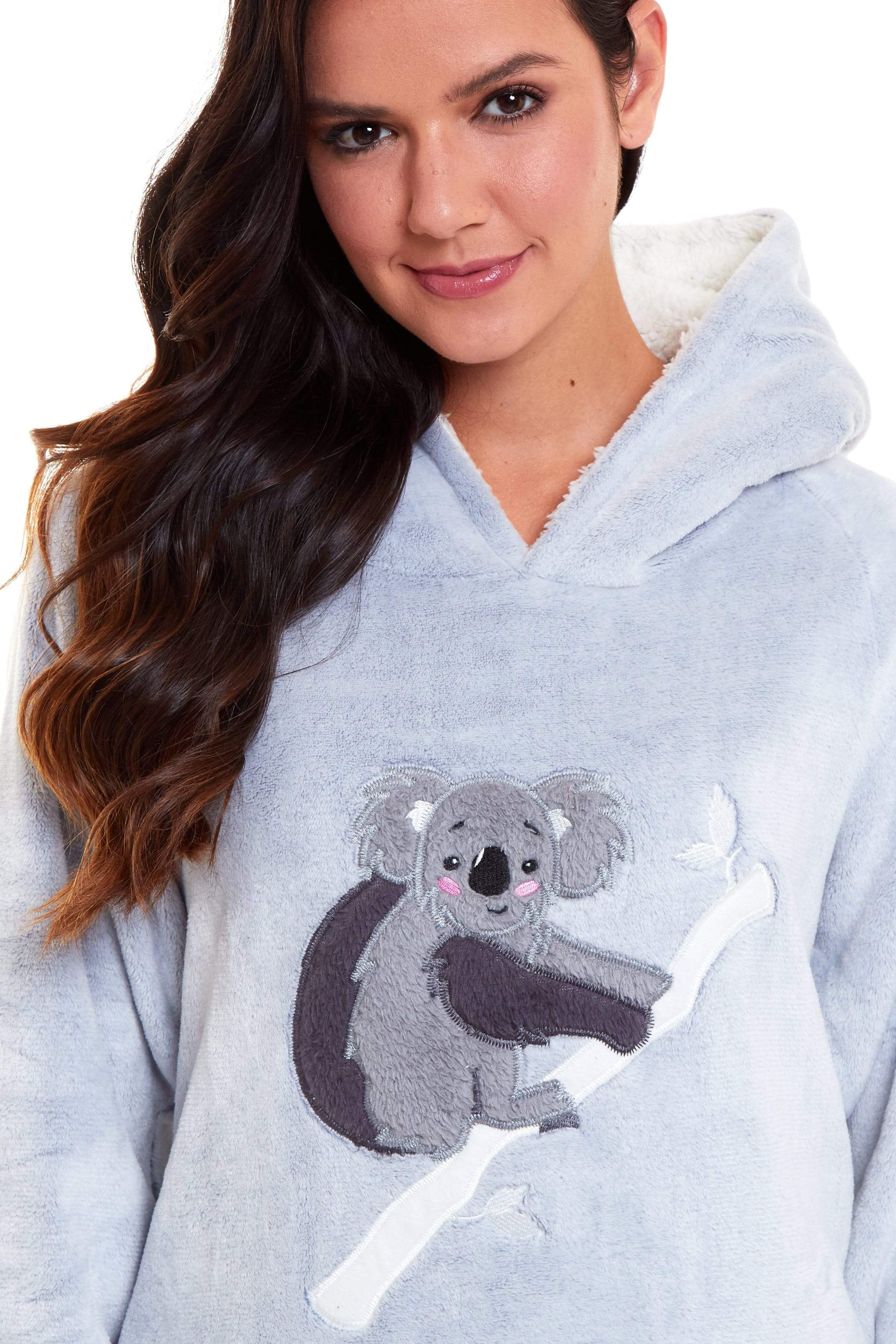 OLIVIA ROCCO Matching Mother Daughter Koala Plush Fleece Pyjama Set