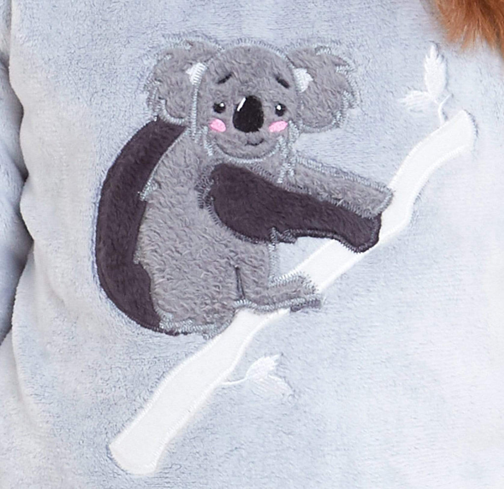 OLIVIA ROCCO Matching Mother Daughter Koala Plush Fleece Pyjama Set