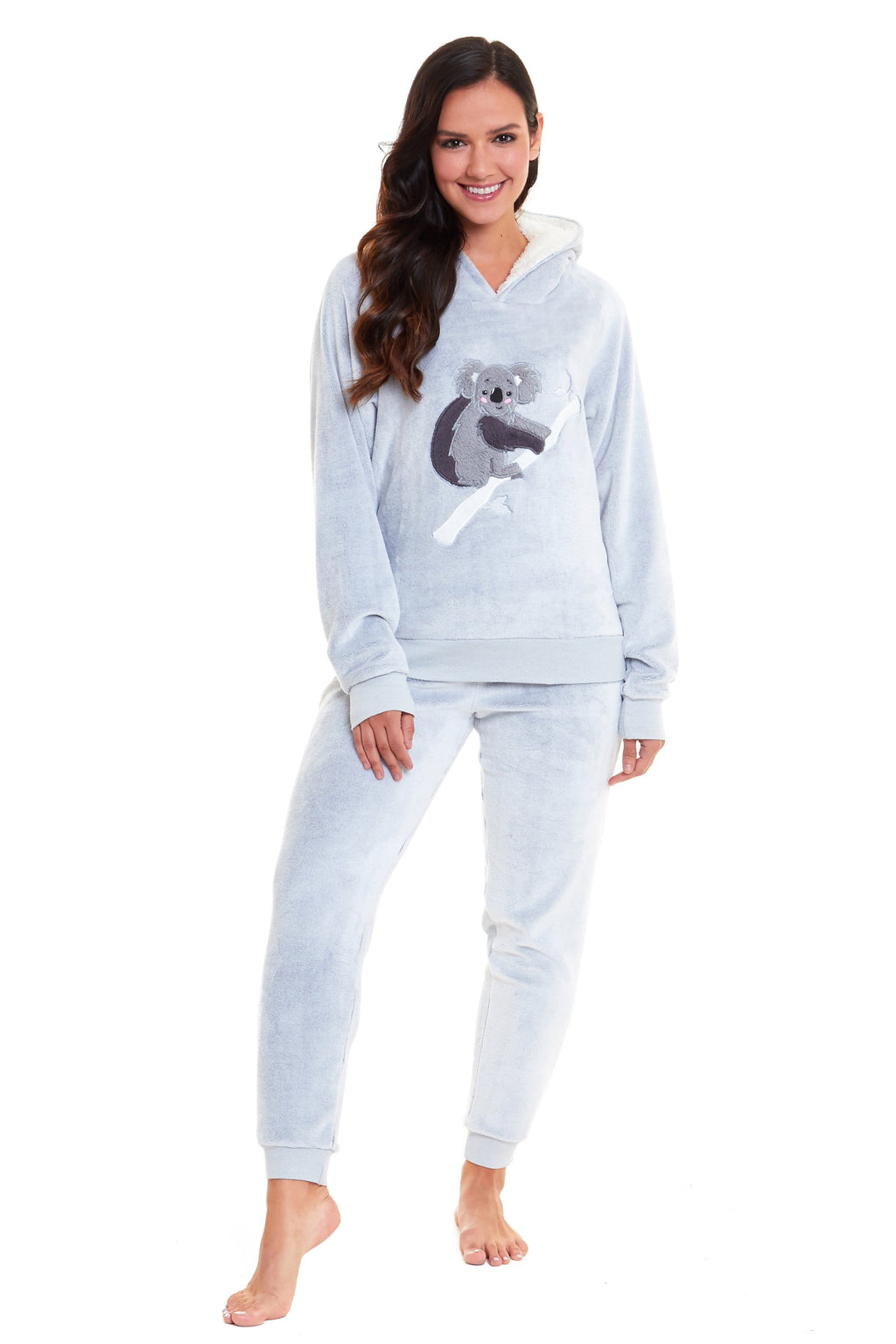 OLIVIA ROCCO Matching Mother Daughter Koala Plush Fleece Pyjama Set