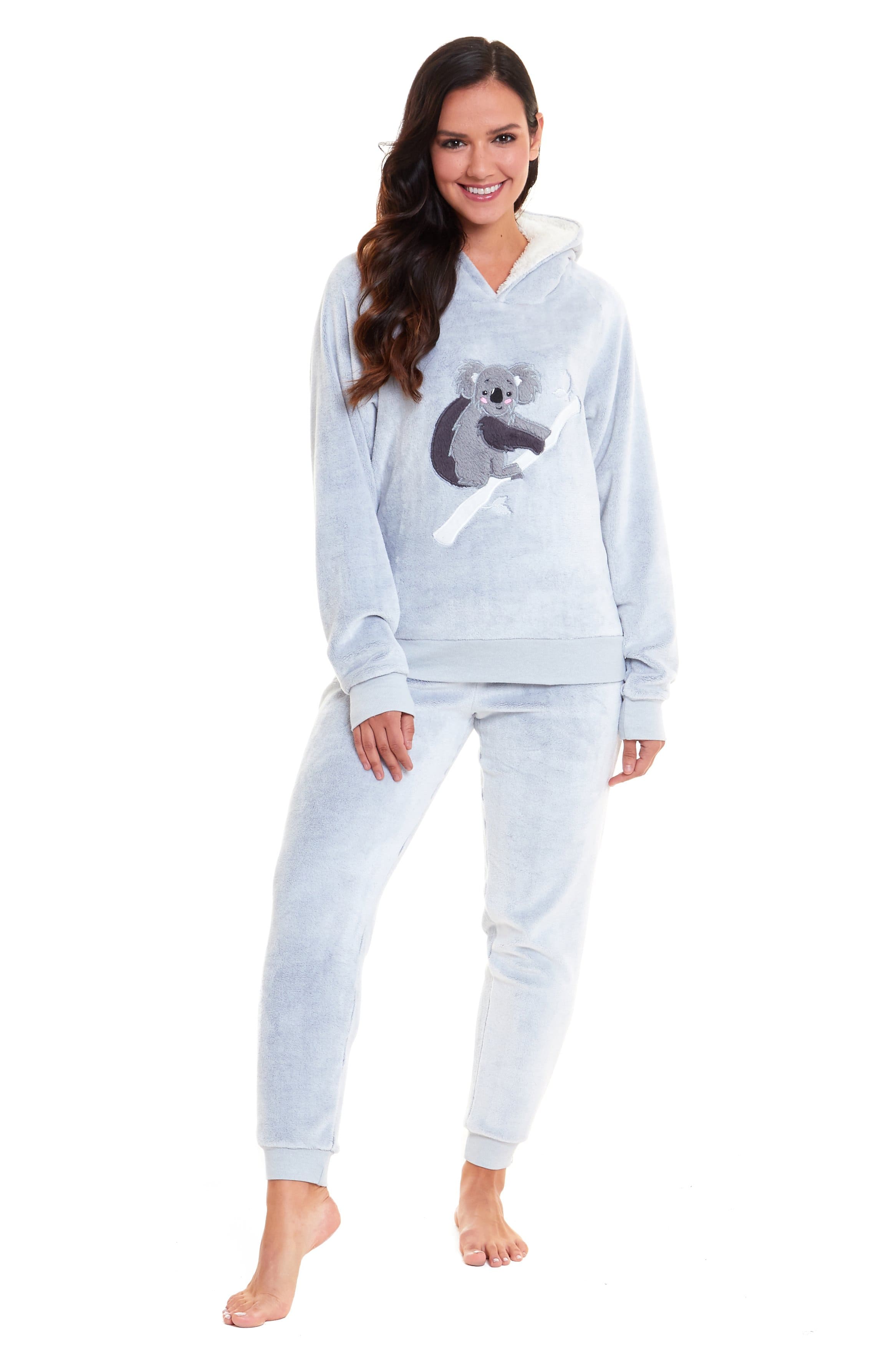 OLIVIA ROCCO Matching Mother Daughter Koala Plush Fleece Pyjama Set