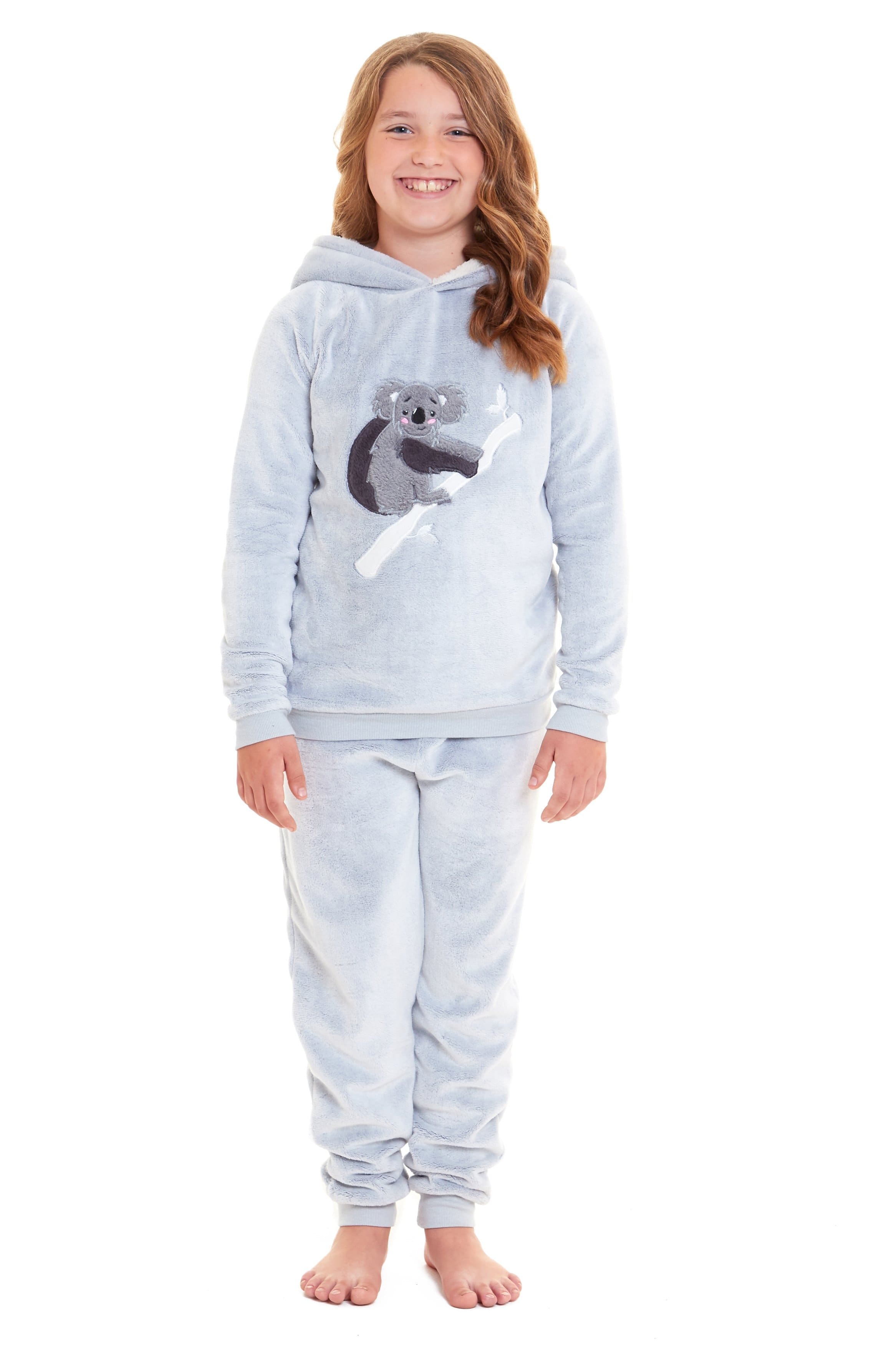 OLIVIA ROCCO Matching Mother Daughter Koala Plush Fleece Pyjama Set