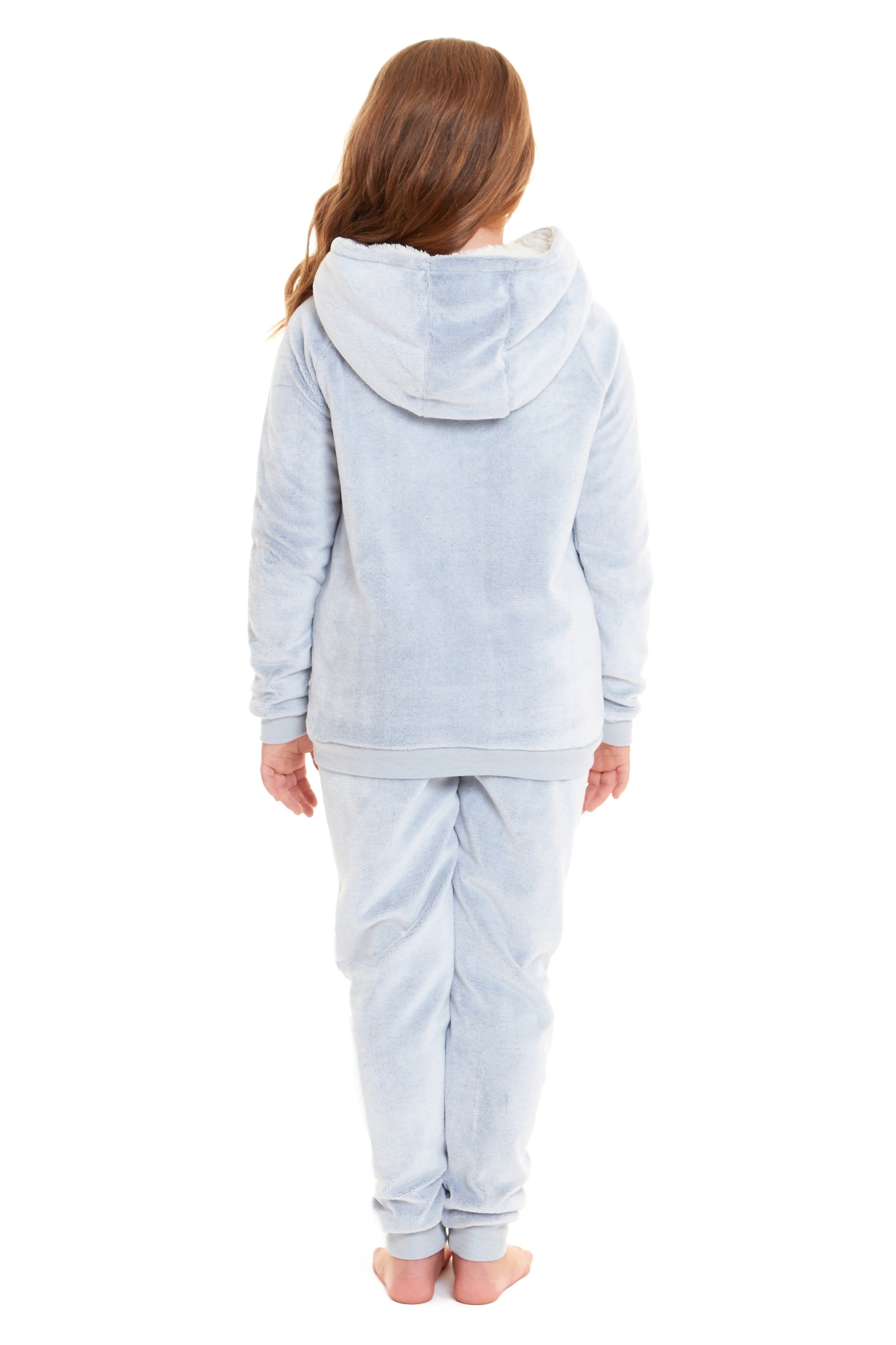 OLIVIA ROCCO Raccoon Fleece Pyjama Set – Sherpa Lined Matching Loungewear