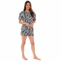 OLIVIA ROCCO Women's 100% Cotton Pyjama Set – Leopard & Zebra Prints