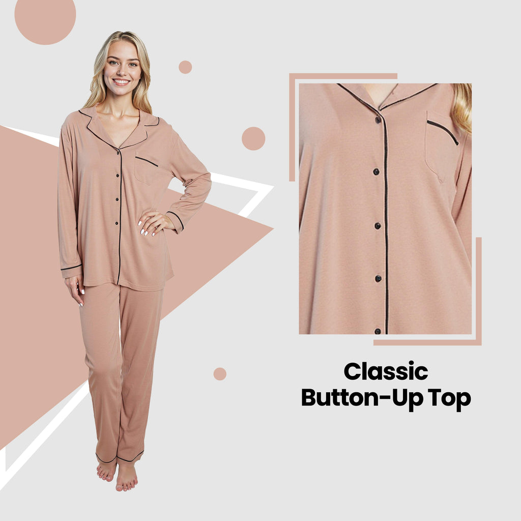 Daisy Dreamer Women's Pyjama Set – Soft Touch Button-Up Nightwear