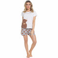 OLIVIA ROCCO Women's Highland Cow Pyjama Set – Soft Cotton Summer PJs