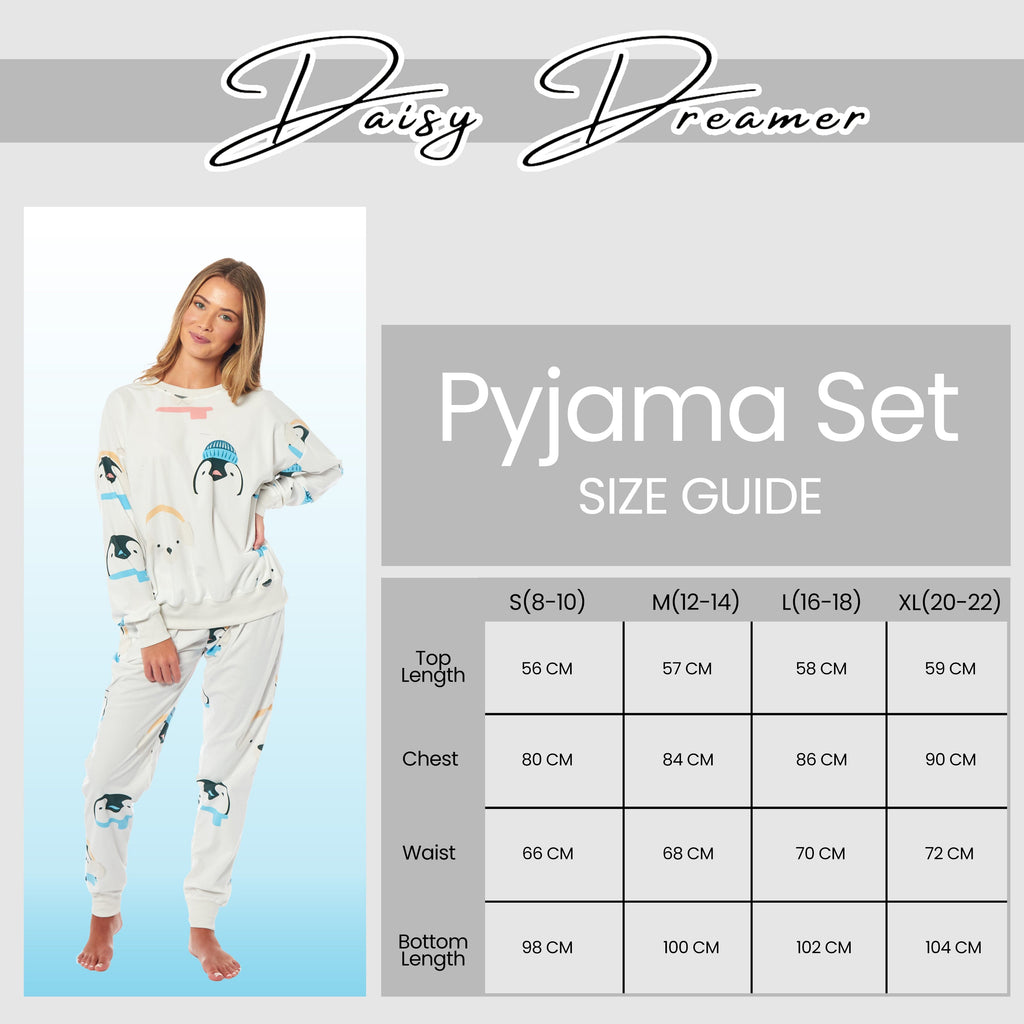 OLIVIA ROCCO Women's Fleece Pyjama Set – Warm Animal Print Loungewear