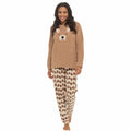 OLIVIA ROCCO Women's Teddy Bear Fleece Pyjama Set – Soft Cozy Nightwear
