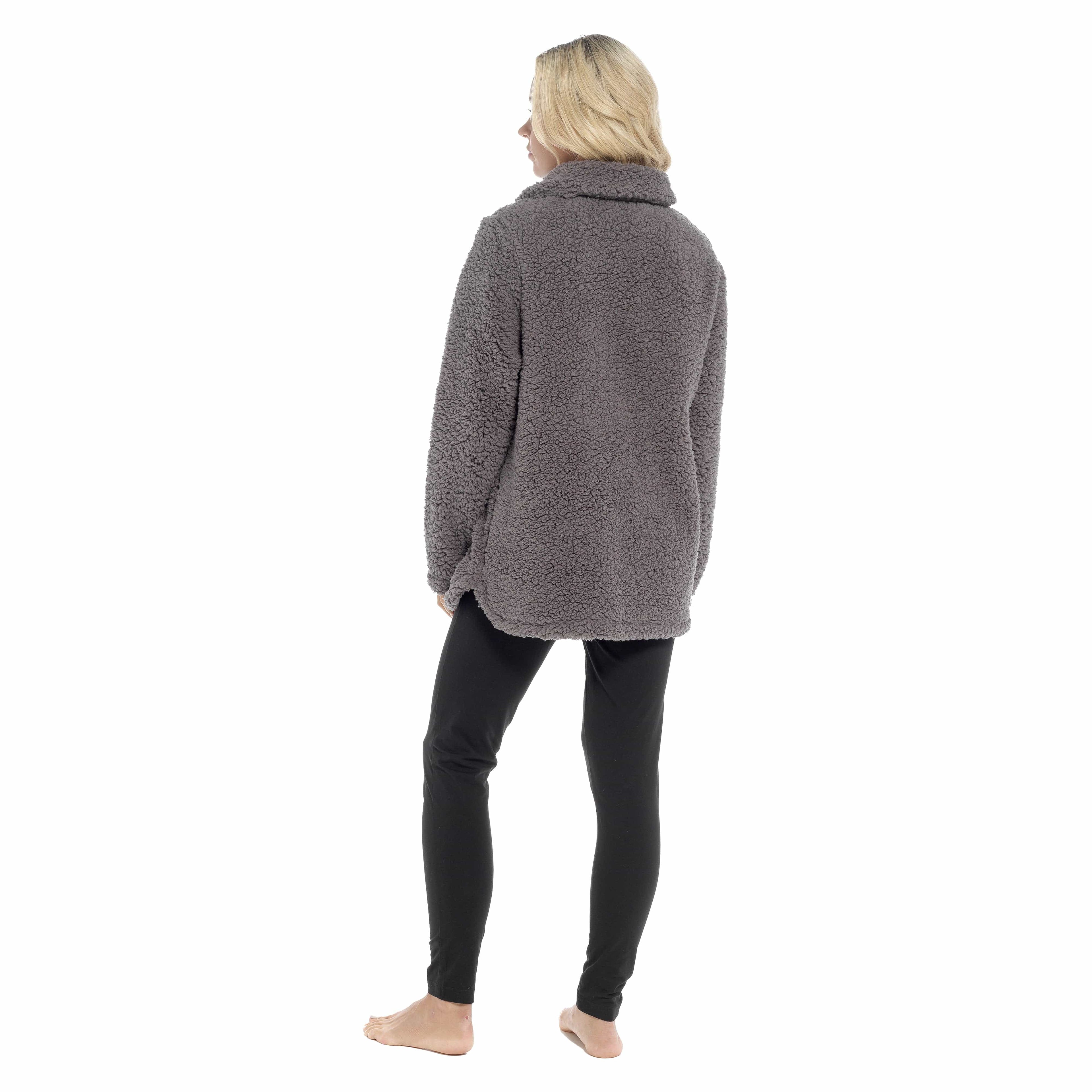 OLIVIA ROCCO Women's Sherpa Loungewear Set – Soft Top and Leggings PJs