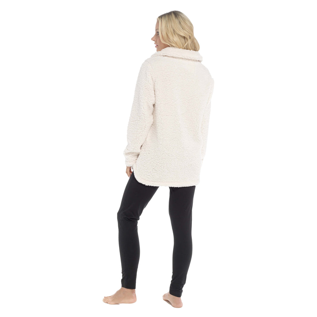 OLIVIA ROCCO Women's Sherpa Loungewear Set – Soft Top and Leggings PJs