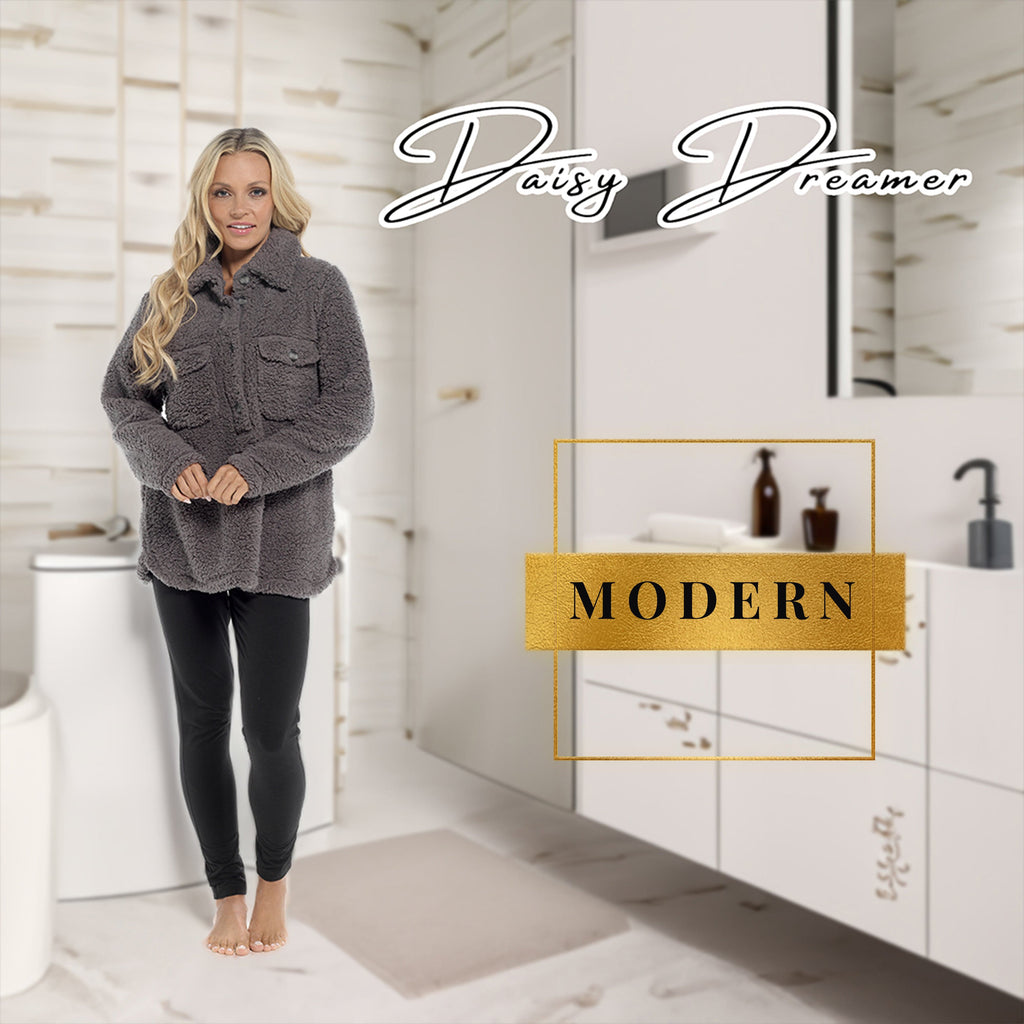 OLIVIA ROCCO Women's Sherpa Loungewear Set – Soft Top and Leggings PJs