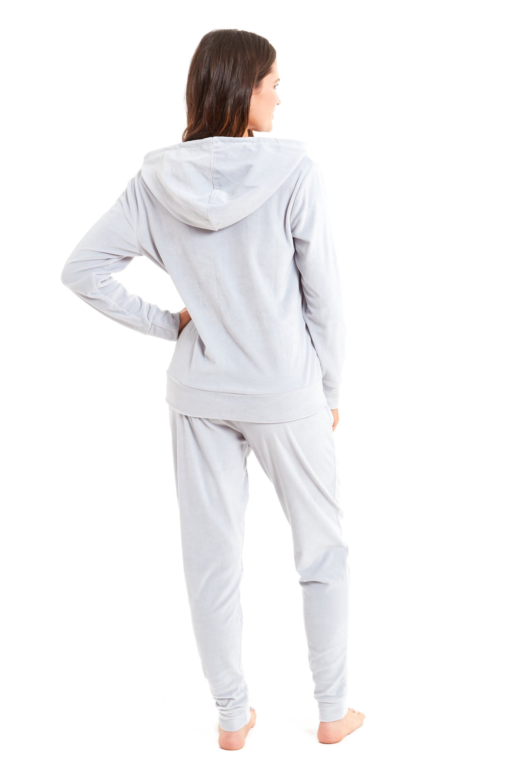 OLIVIA ROCCO Women's Velour Lounge Set – Hooded Zipped Nightwear