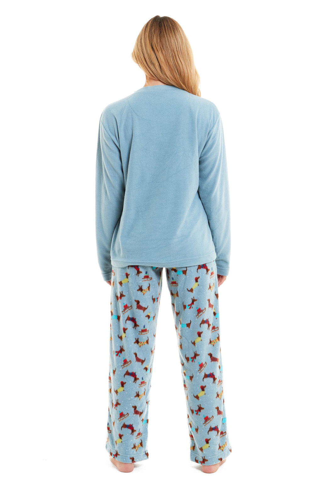 OLIVIA ROCCO Women's Dachshund Polar Fleece Pyjama Set – Cozy Loungewear