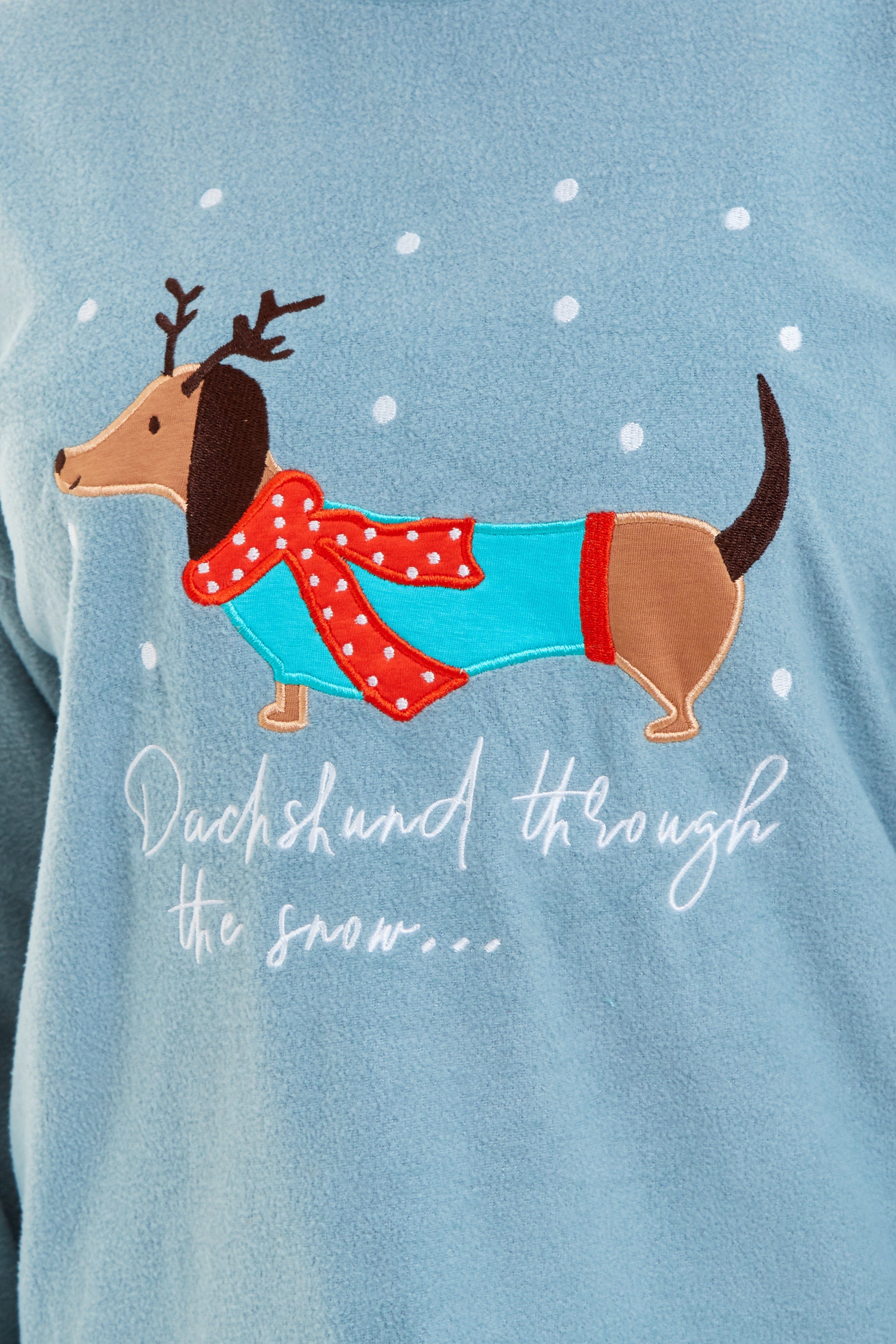 OLIVIA ROCCO Women's Dachshund Polar Fleece Pyjama Set – Cozy Loungewear