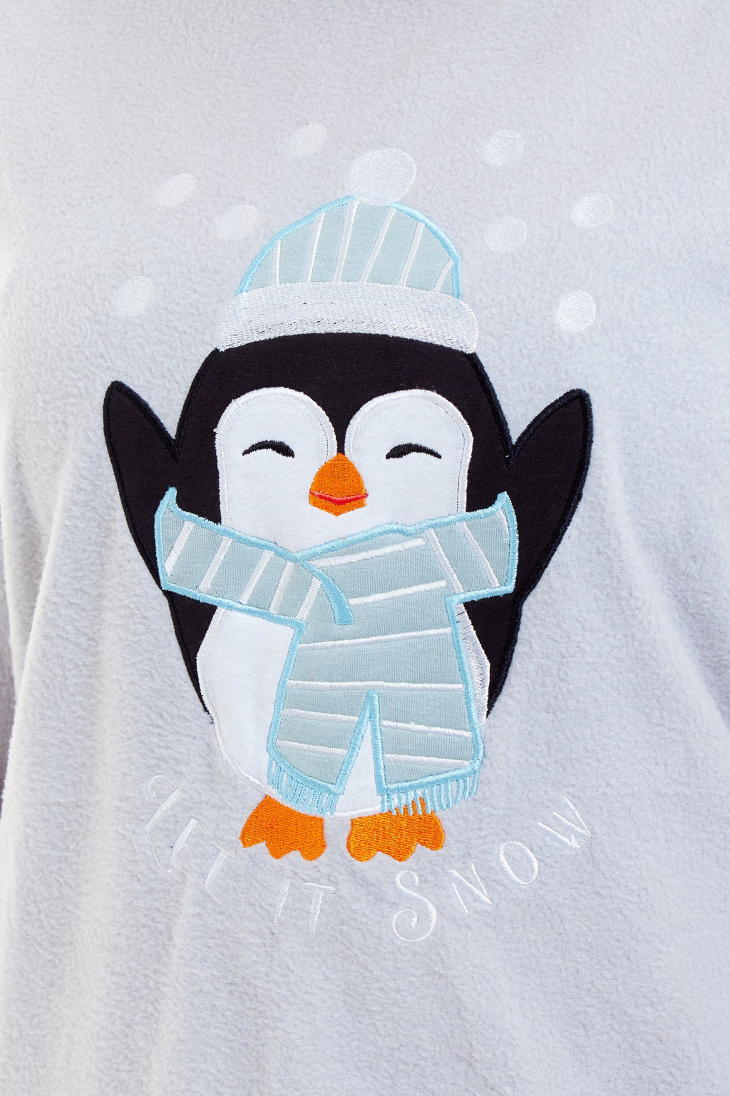 OLIVIA ROCCO Women's Penguin Polar Fleece Pyjama Set – Warm Winter Loungewear