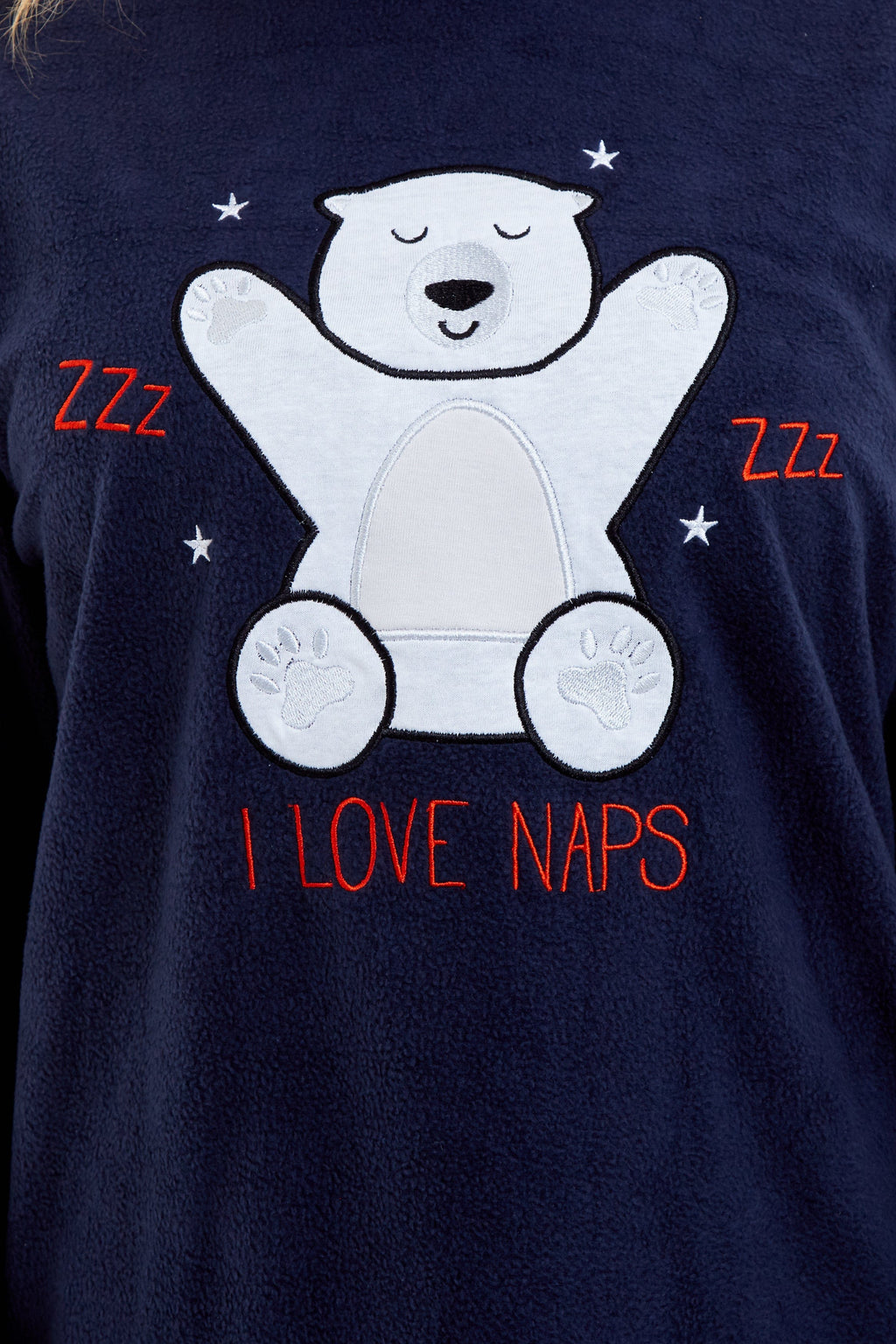 OLIVIA ROCCO Women's Polar Bear Fleece Pyjama Set | Cozy Winter Nightwear