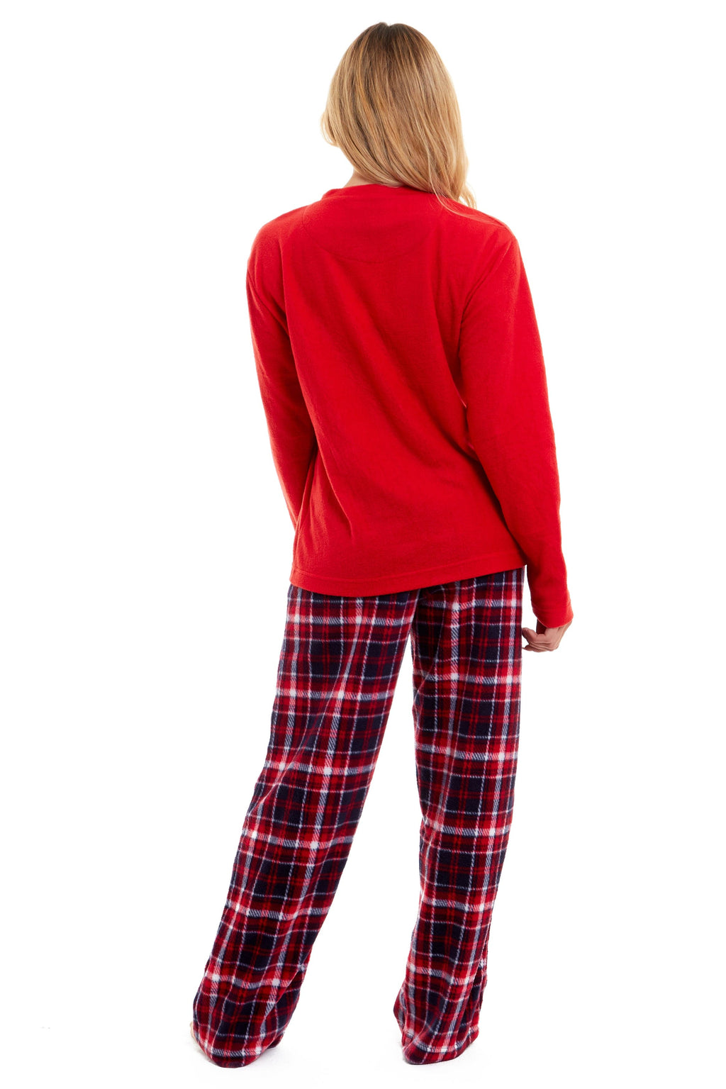 OLIVIA ROCCO Women's Polar Fleece Pyjama Set | Reindeer Winter Loungewear