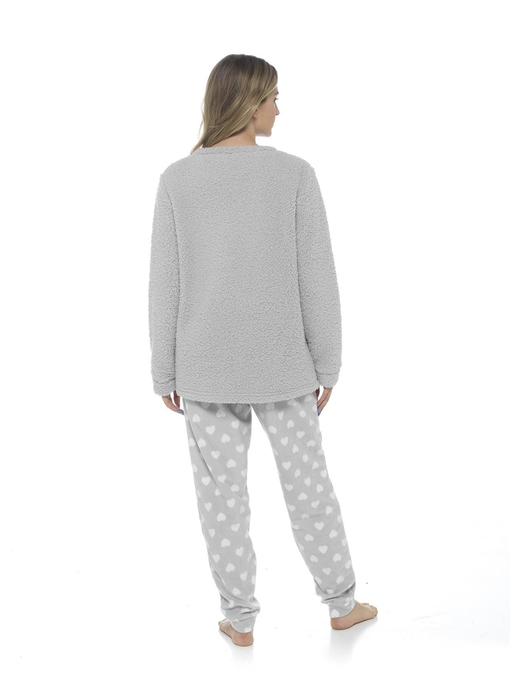 OLIVIA ROCCO Women's Sloth Teddy Fleece Pyjama Set | Plush Nightwear
