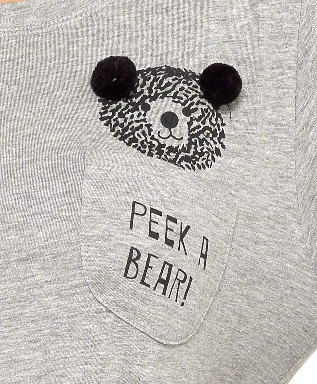 OLIVIA ROCCO Women's Cotton Pyjama Set – Grey Teddy Bear Nightwear