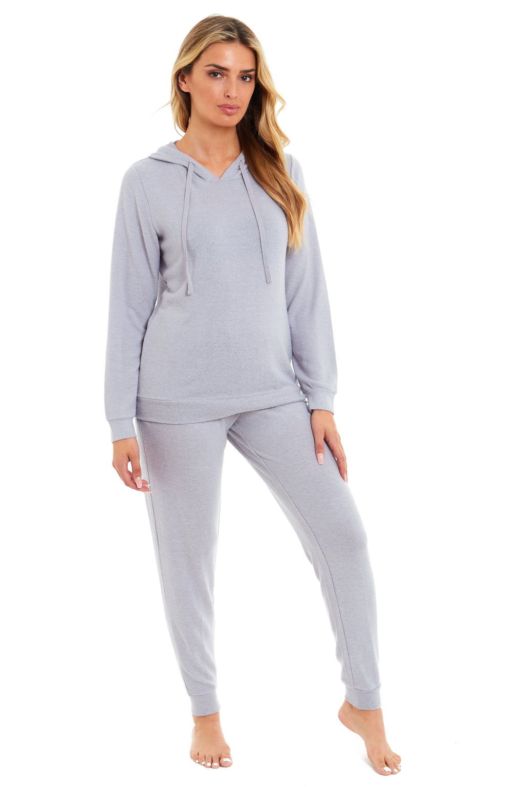 OLIVIA ROCCO Women's Hooded Pyjama Set – Soft Brushed Loungewear UK 8-22